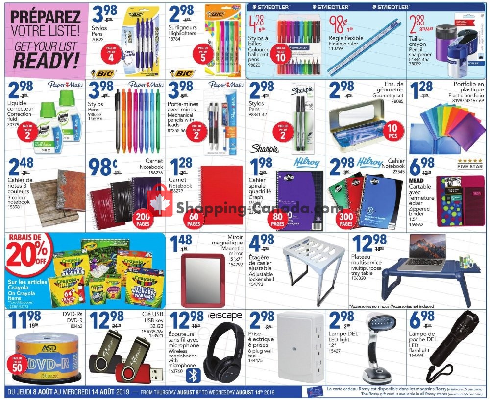 Rossy flyer from Thursday August 8, 2019 to Wednesday August 14, 2019 - page 3