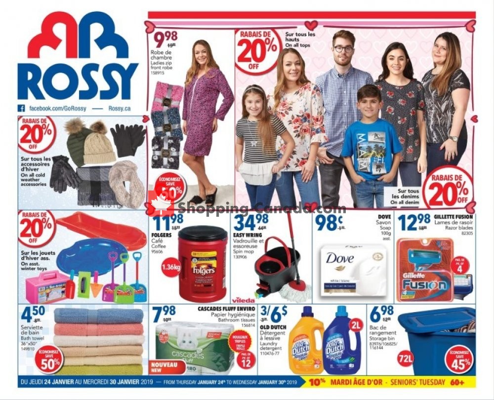 Rossy flyer from Thursday January 24, 2019 to Wednesday January 30, 2019 - page 1