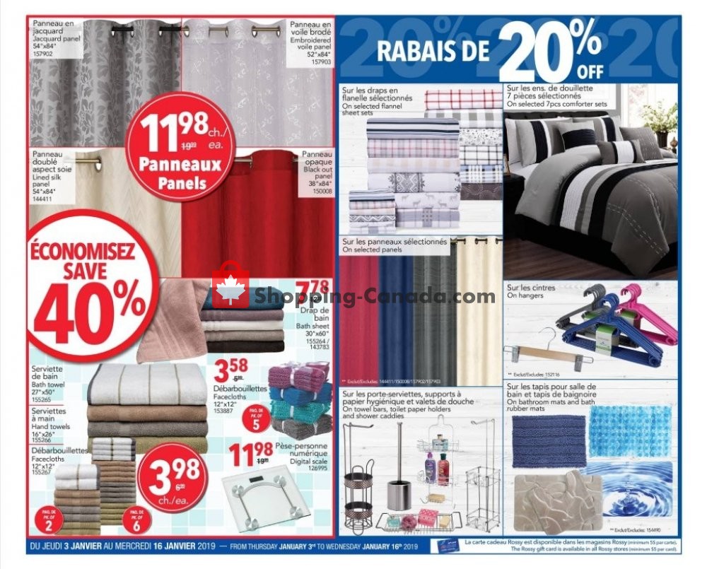 Rossy flyer from Thursday January 3, 2019 to Wednesday January 16, 2019 - page 3