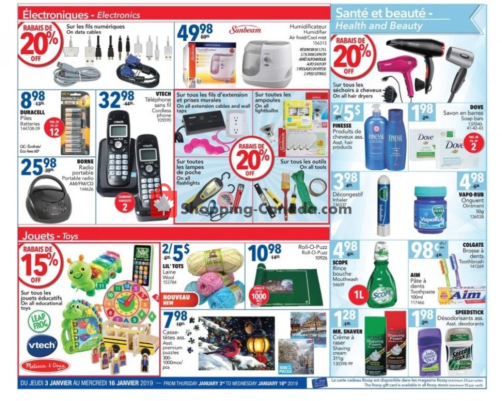 Rossy flyer from Thursday January 3, 2019 to Wednesday January 16, 2019 - page 7