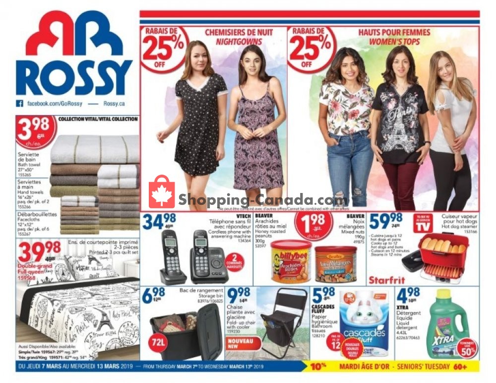 Rossy flyer from Thursday March 7, 2019 to Wednesday March 13, 2019 - page 1