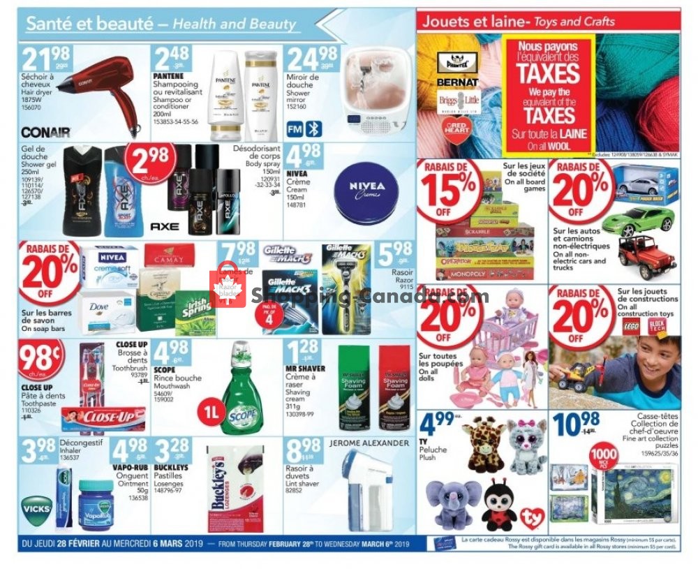 Rossy flyer from Thursday February 28, 2019 to Wednesday March 6, 2019 - page 9