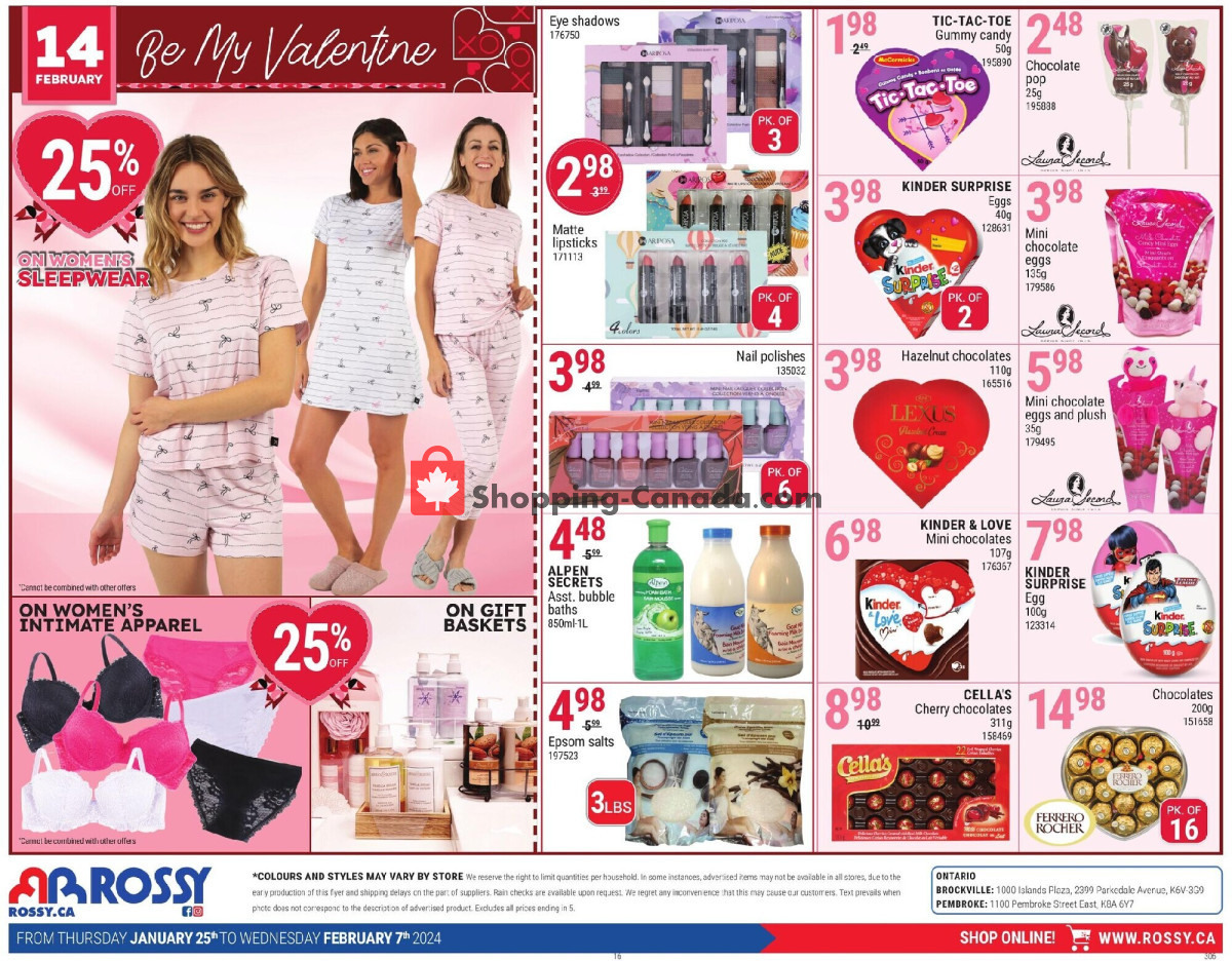 Rossy flyer from Thursday January 25, 2024 to Wednesday February 7, 2024 - page 16