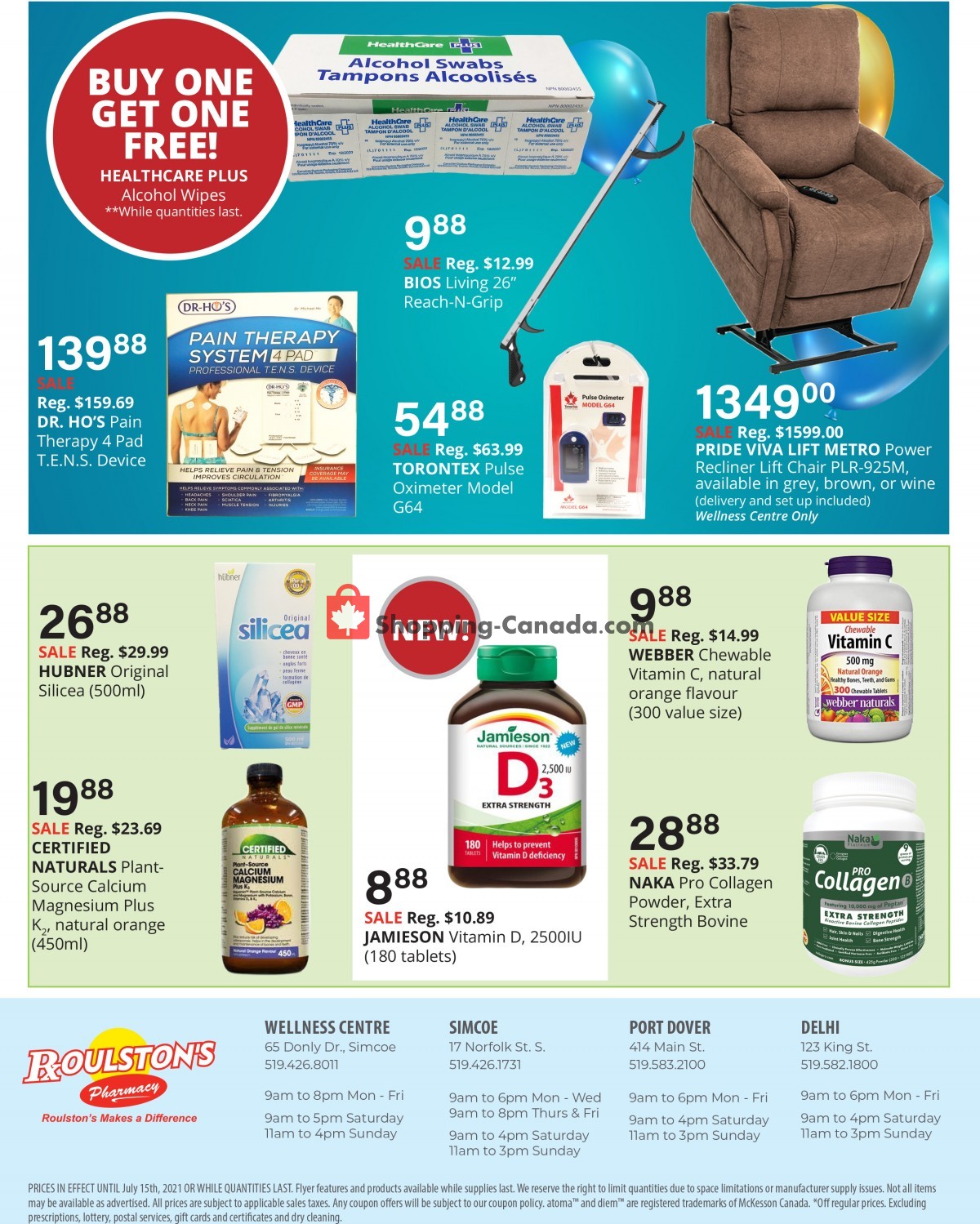 Roulston's Pharmacy flyer from Wednesday July 7, 2021 to Thursday July 15, 2021 - page 3
