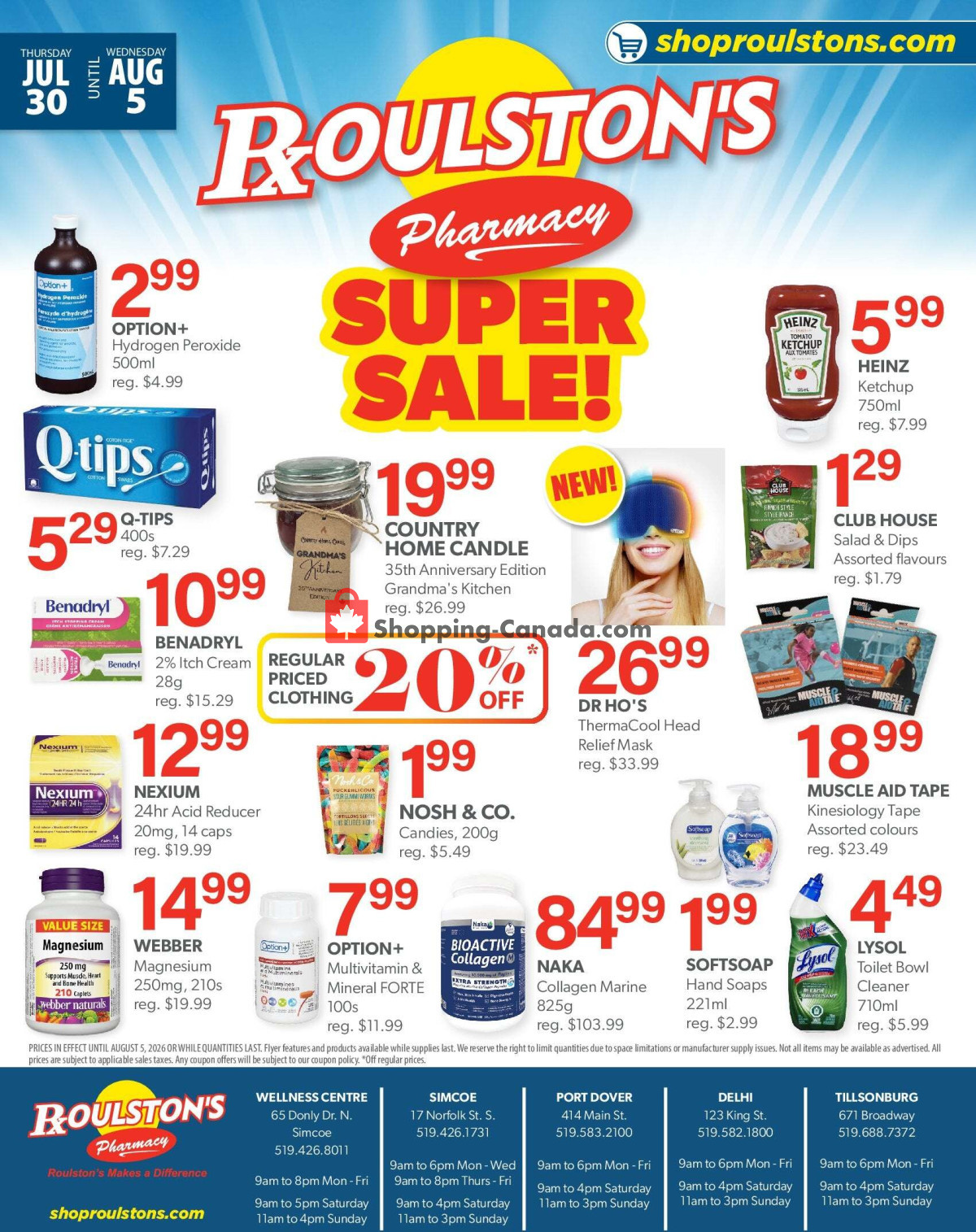 Roulston's Pharmacy flyer from Saturday August 1, 2026 to Sunday August 2, 2026 - page 2