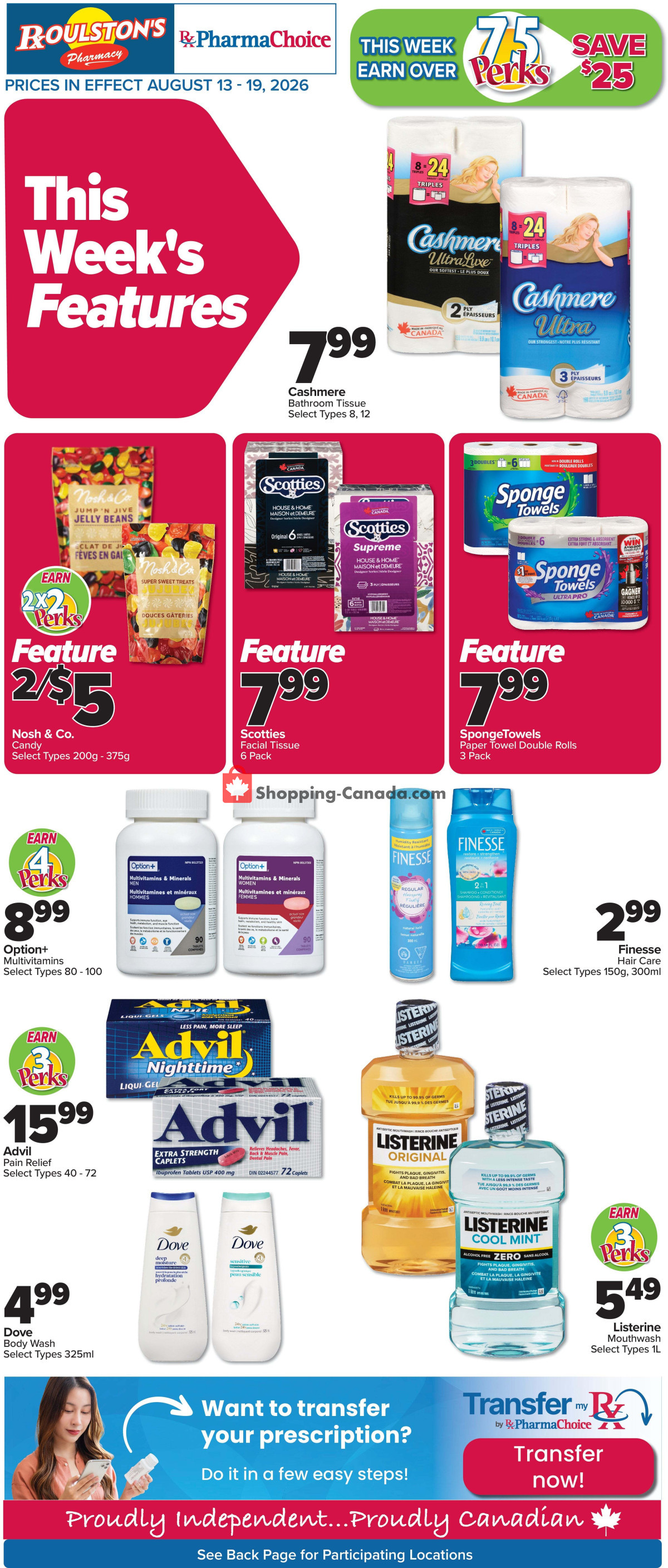 Roulston's Pharmacy flyer from Saturday August 15, 2026 to Sunday August 16, 2026 - page 2