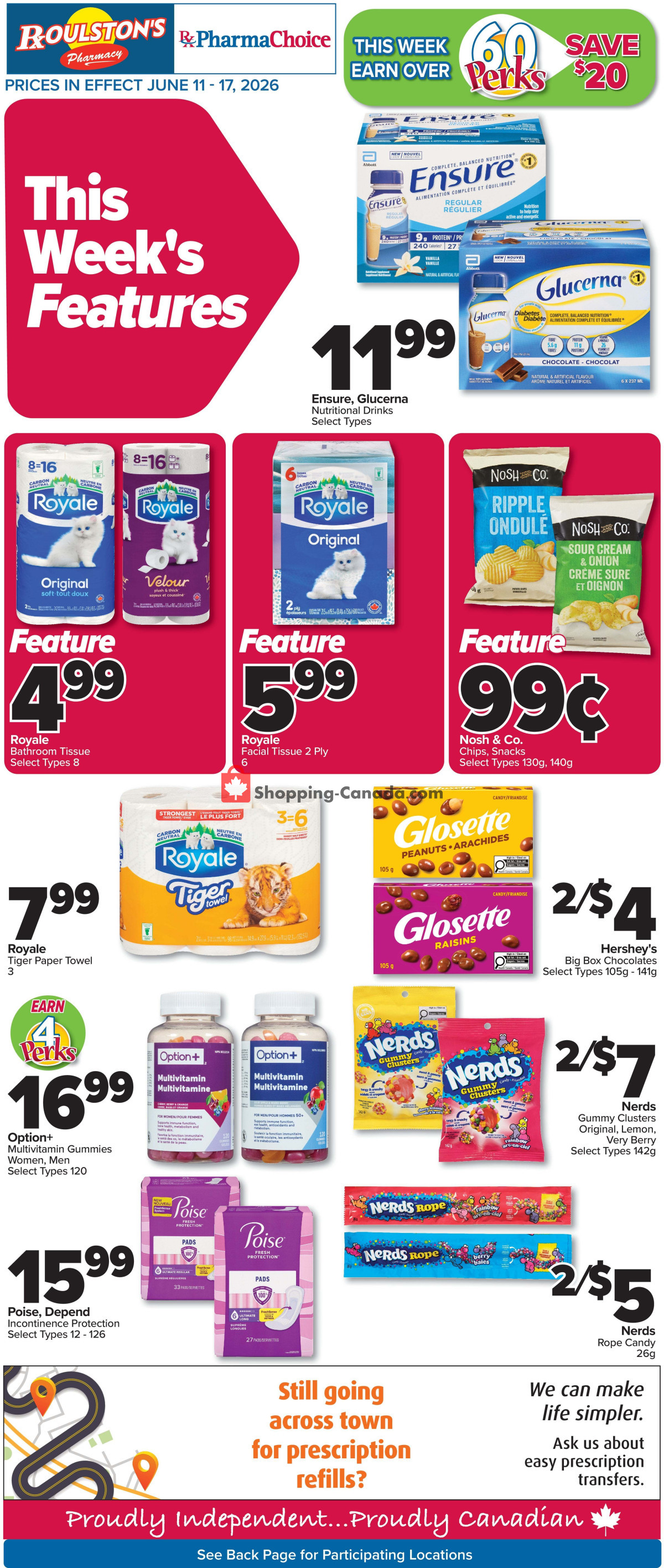 Roulston's Pharmacy flyer from Thursday June 11, 2026 to Wednesday June 17, 2026 - page 1