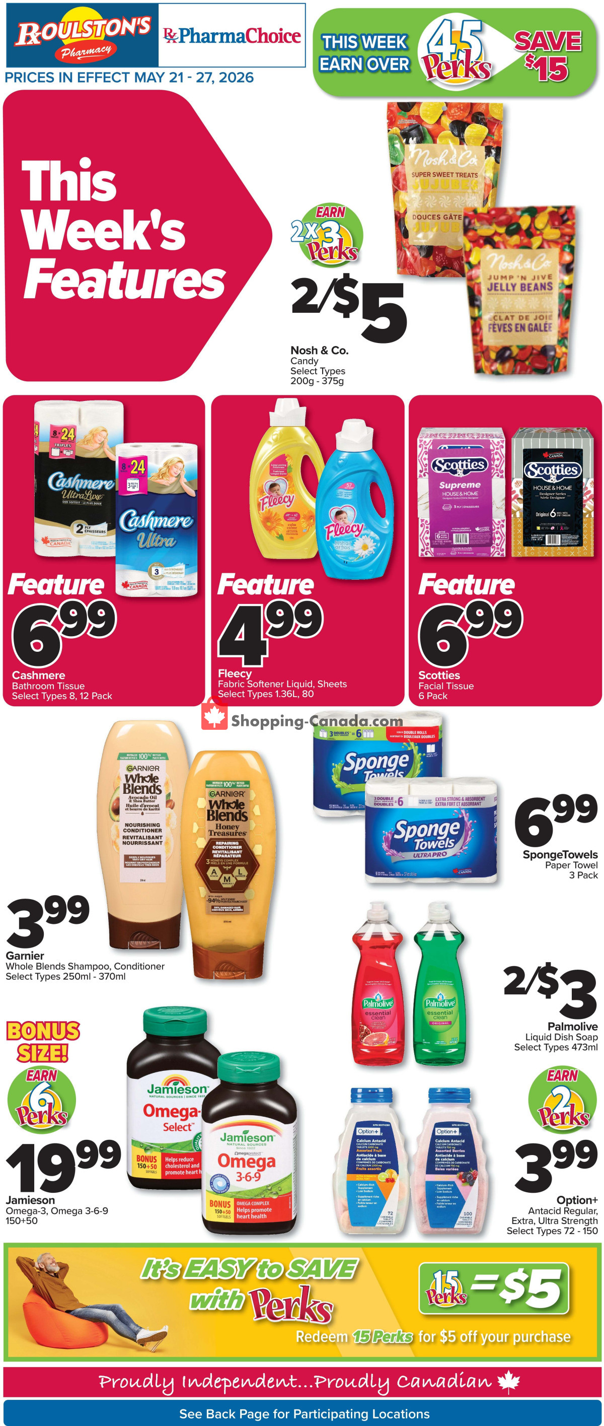 Roulston's Pharmacy flyer from Thursday May 21, 2026 to Wednesday May 27, 2026 - page 1