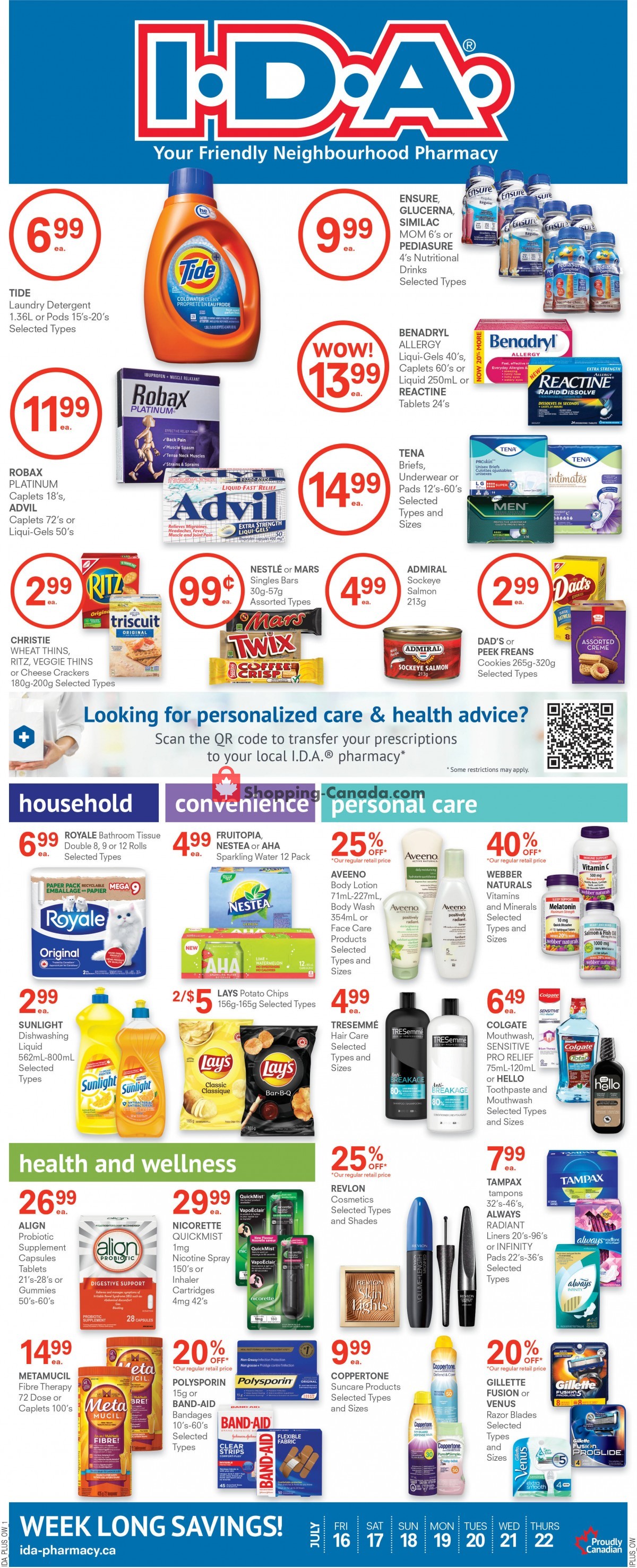 Roulston's Pharmacy flyer from Friday July 16, 2021 to Thursday July 22, 2021 - page 1