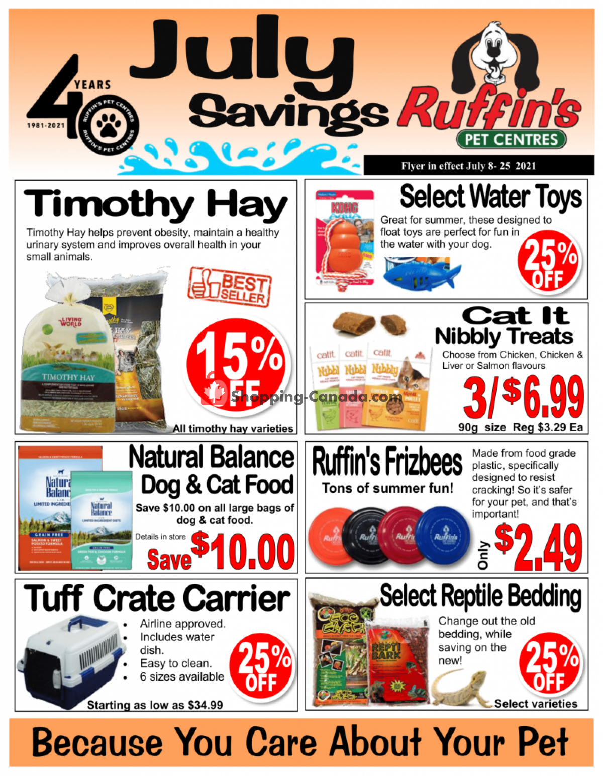 Ruffin's Pet Centre flyer from Thursday July 8, 2021 to Sunday July 25, 2021 - page 1