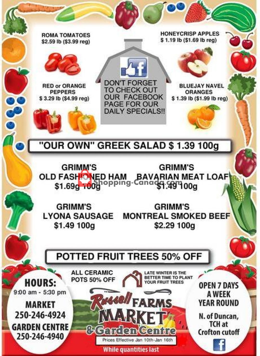Russell Farm Market flyer from Friday January 10, 2020 to Thursday January 16, 2020 - page 1