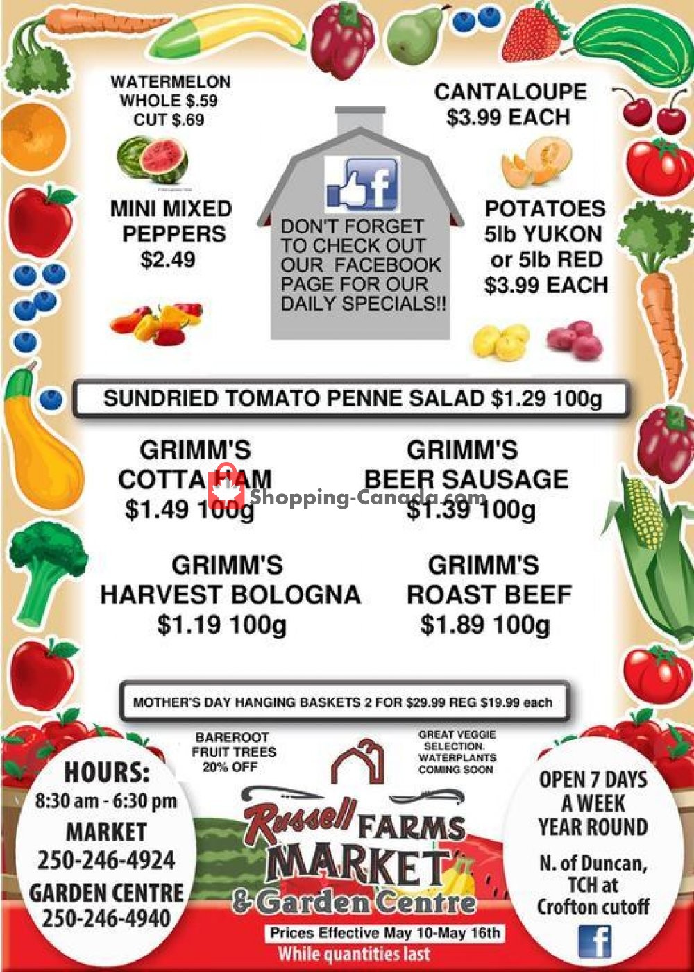 Russell Farm Market flyer from Friday May 10, 2019 to Thursday May 16, 2019 - page 1