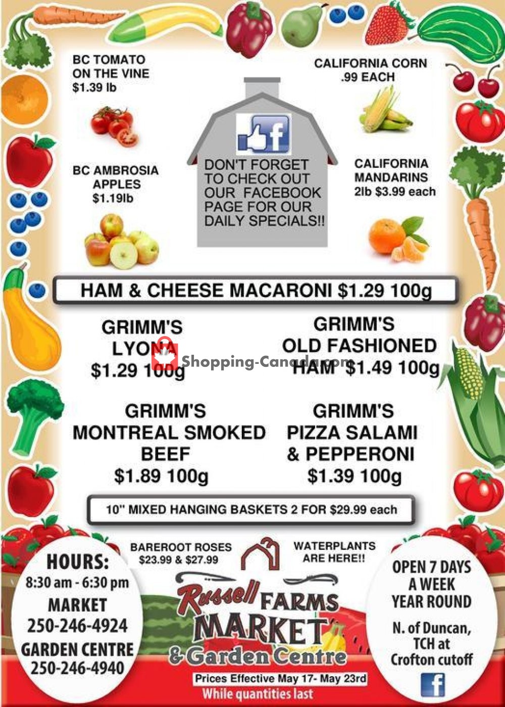 Russell Farm Market flyer from Thursday May 16, 2019 to Thursday May 23, 2019 - page 1