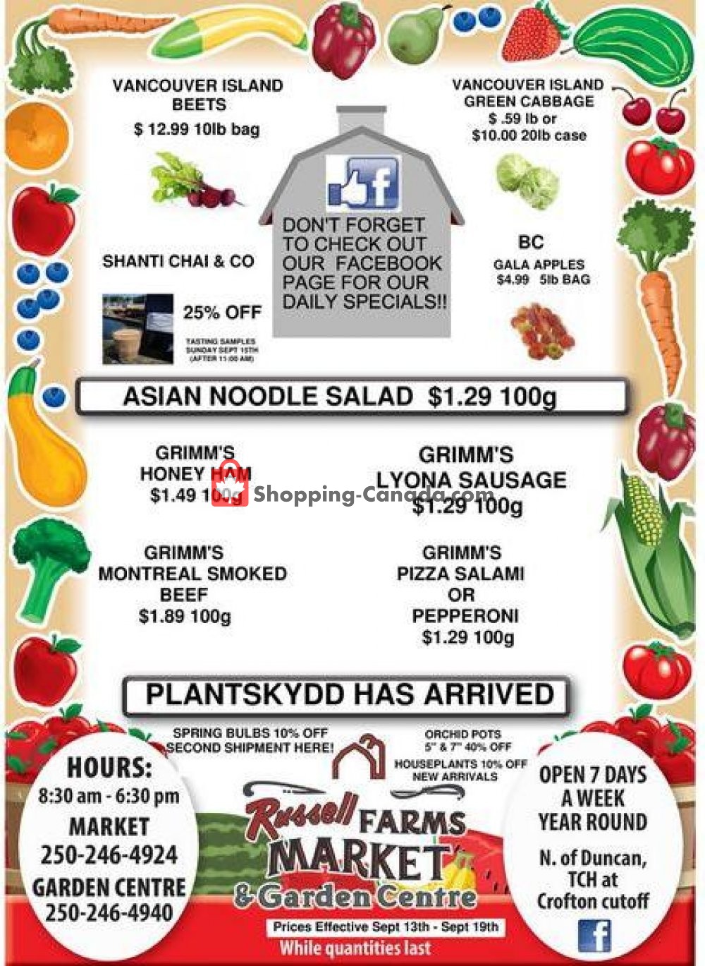 Russell Farm Market flyer from Friday September 13, 2019 to Thursday September 19, 2019 - page 1