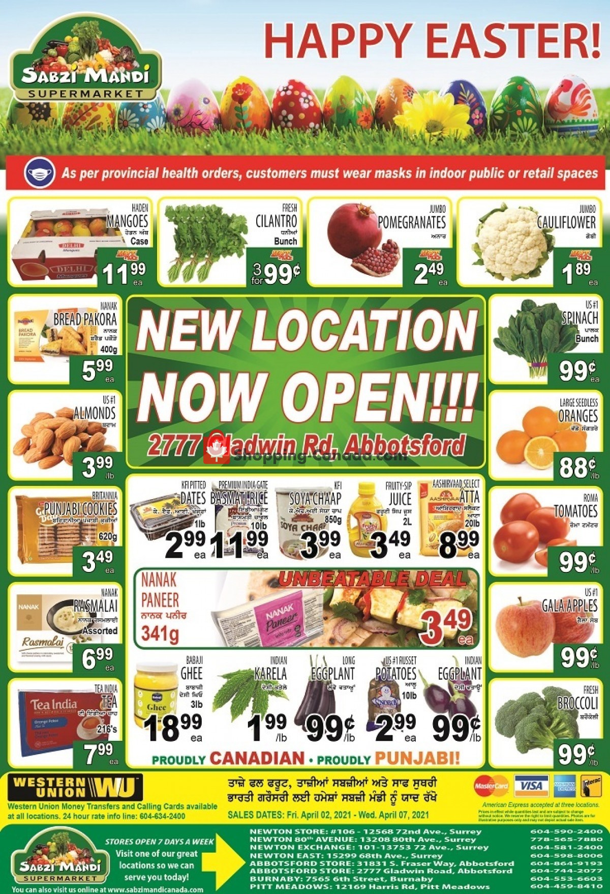 Sabzi Mandi Supermarket flyer from Friday April 2, 2021 to Wednesday April 7, 2021 - page 1