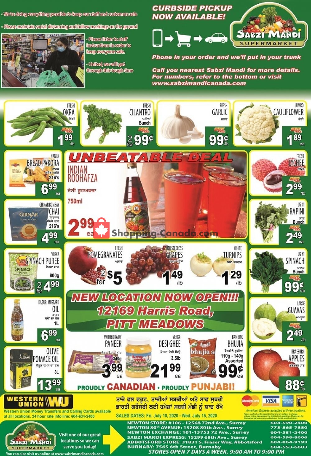 Sabzi Mandi Supermarket flyer from Friday July 10, 2020 to Wednesday July 15, 2020 - page 1