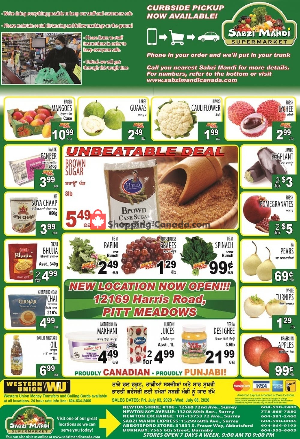 Sabzi Mandi Supermarket flyer from Friday July 3, 2020 to Wednesday July 8, 2020 - page 1