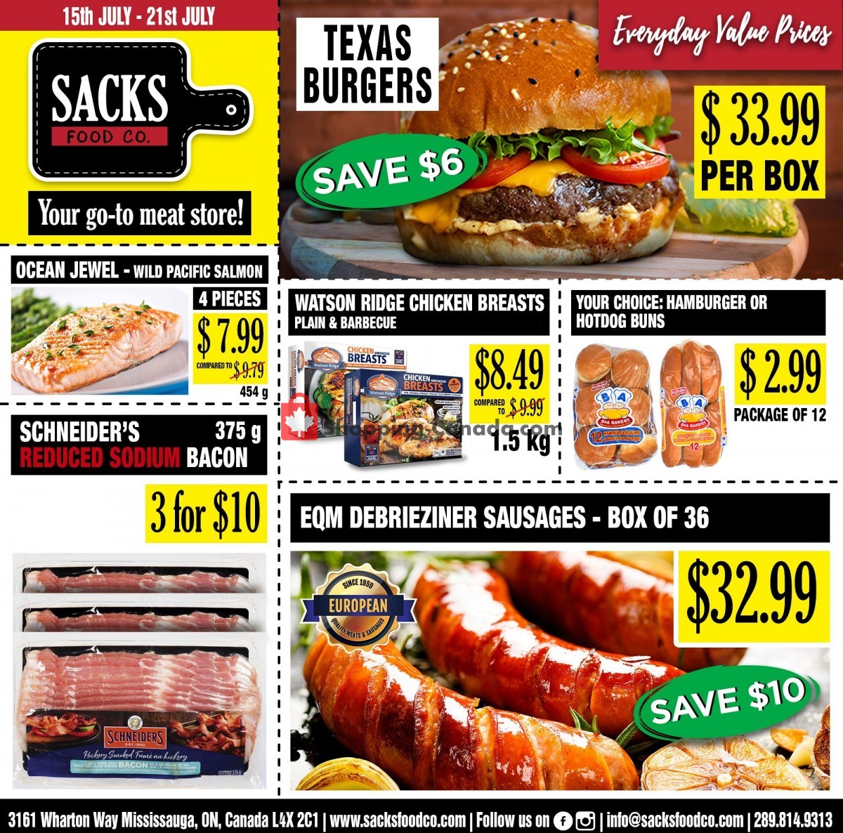 Sack Food Co. flyer from Thursday July 15, 2021 to Wednesday July 21, 2021 - page 1