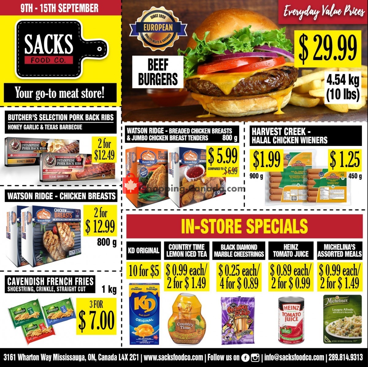 Sack Food Co. flyer from Thursday September 9, 2021 to Wednesday September 15, 2021 - page 1