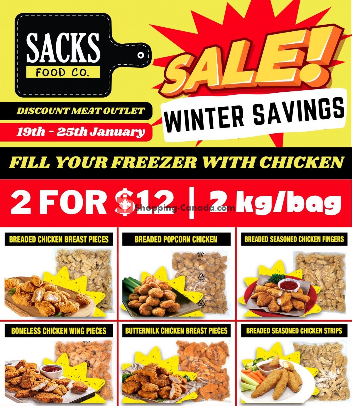Sack Food Co. flyer from Thursday January 19, 2023 to Wednesday January 25, 2023 - page 1