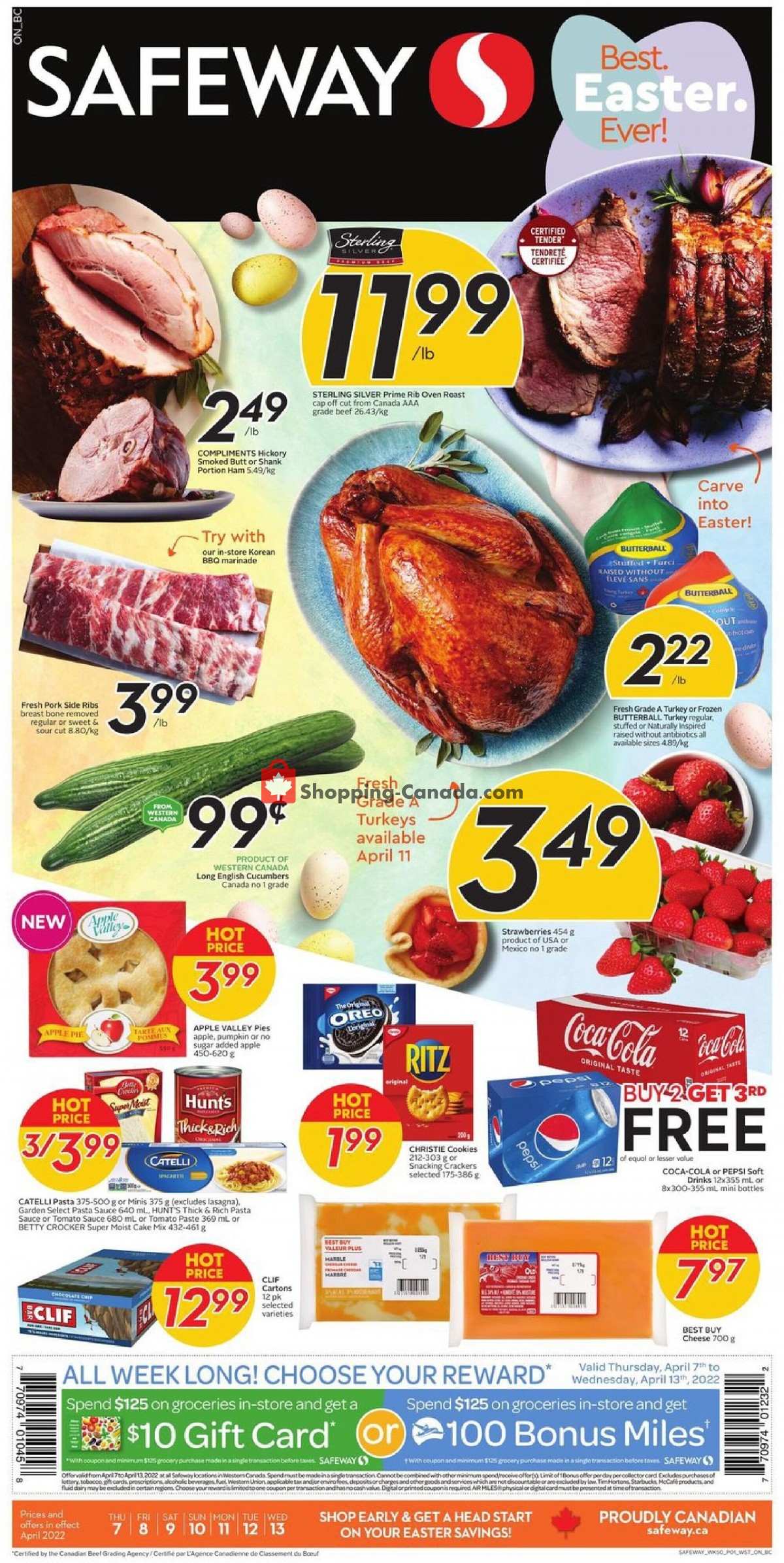 Safeway flyer from Thursday April 7, 2022 to Wednesday April 13, 2022 - page 1