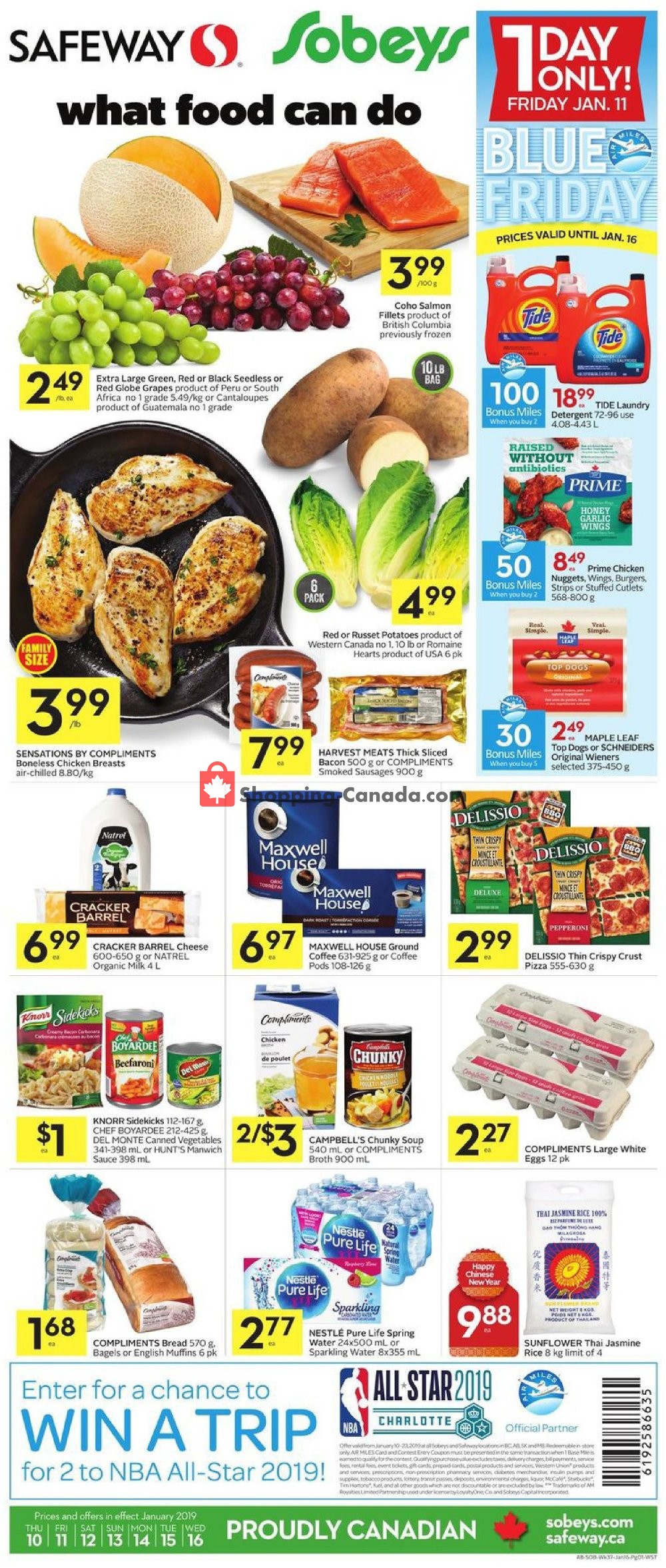 Safeway flyer from Thursday January 10, 2019 to Wednesday January 16, 2019 - page 1