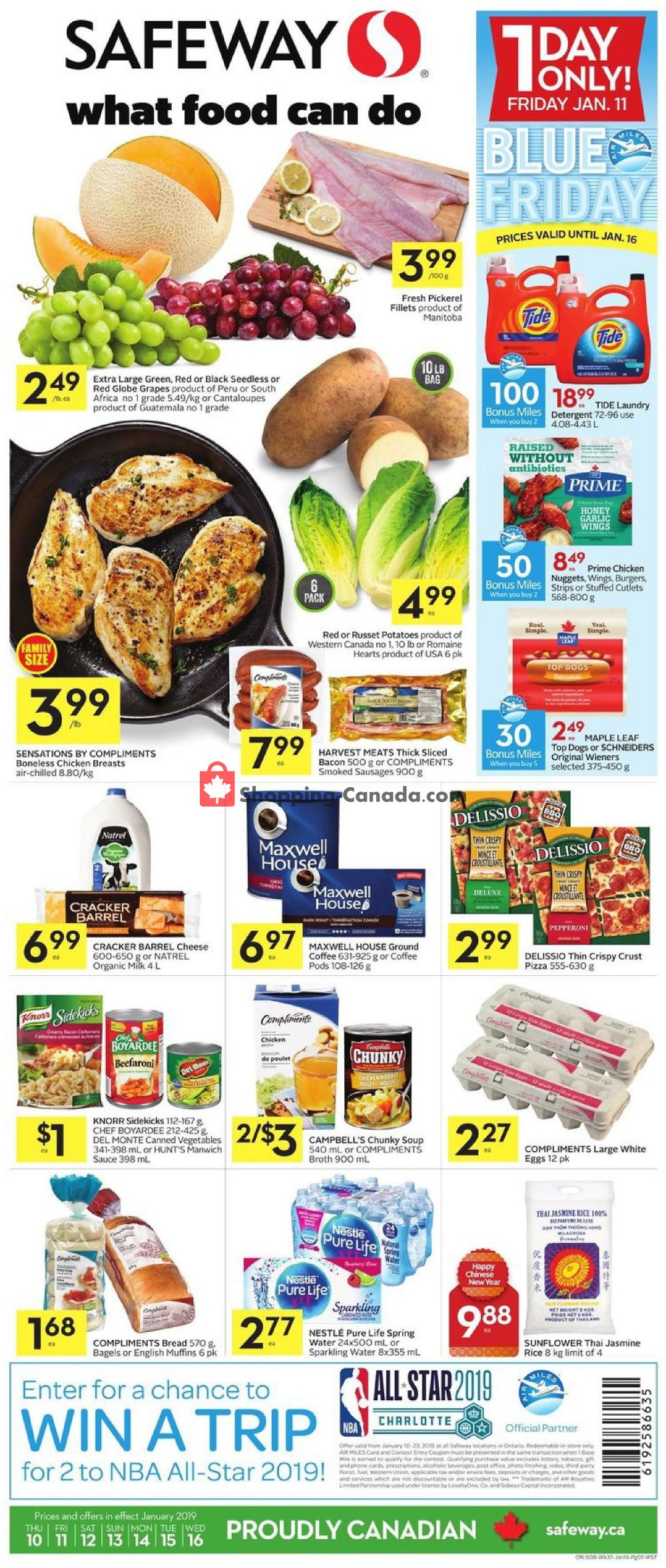 Safeway flyer from Thursday January 10, 2019 to Wednesday January 16, 2019 - page 1