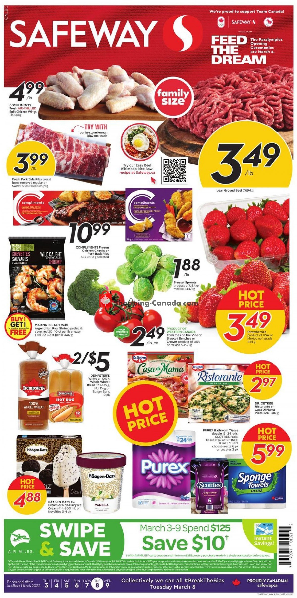 Safeway Canada, flyer (Feed The Dream BC) March 3 March 9, 2022