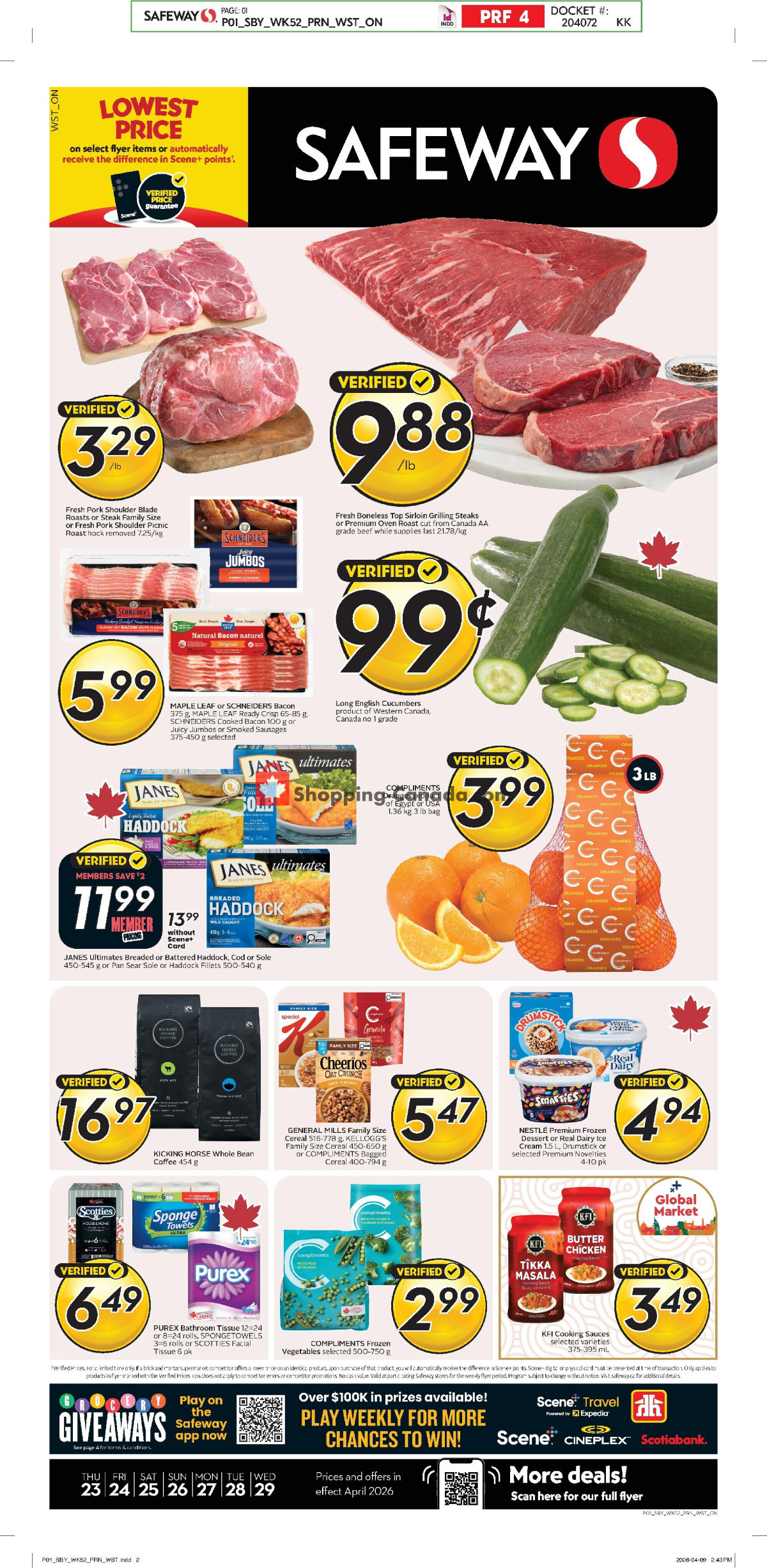 Safeway flyer from Thursday April 23, 2026 to Wednesday April 29, 2026 - page 1