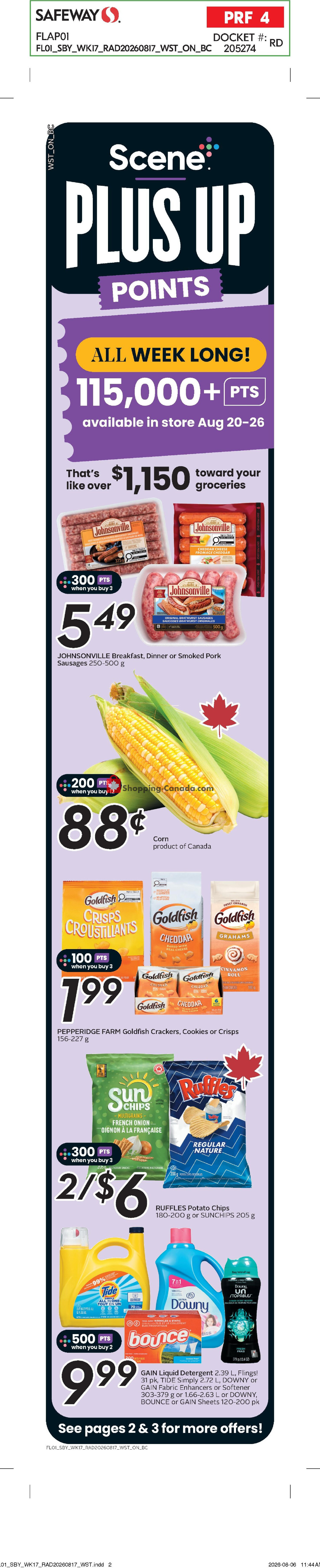 Safeway flyer from Thursday August 20, 2026 to Wednesday August 26, 2026 - page 2