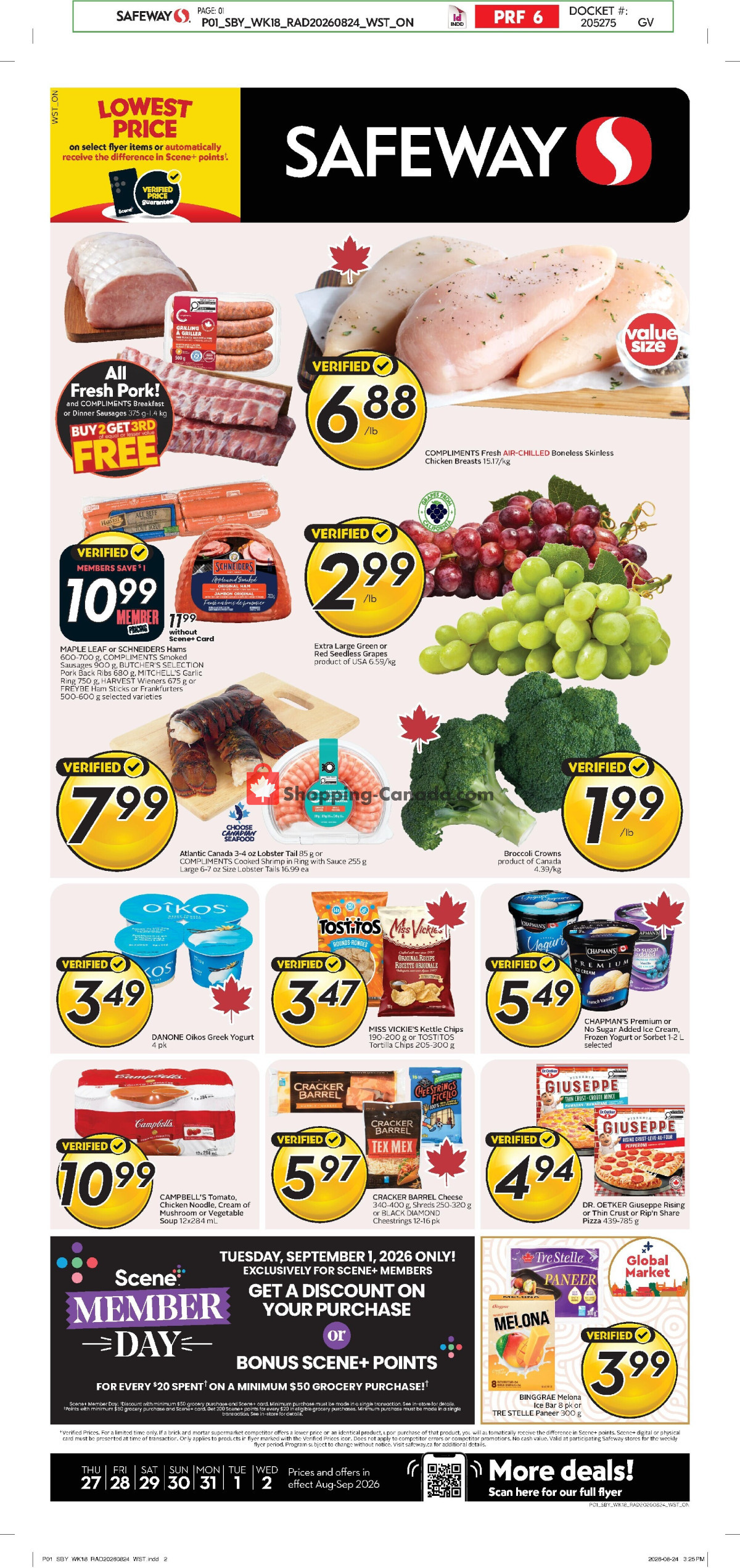 Safeway flyer from Thursday August 27, 2026 to Wednesday September 2, 2026 - page 1