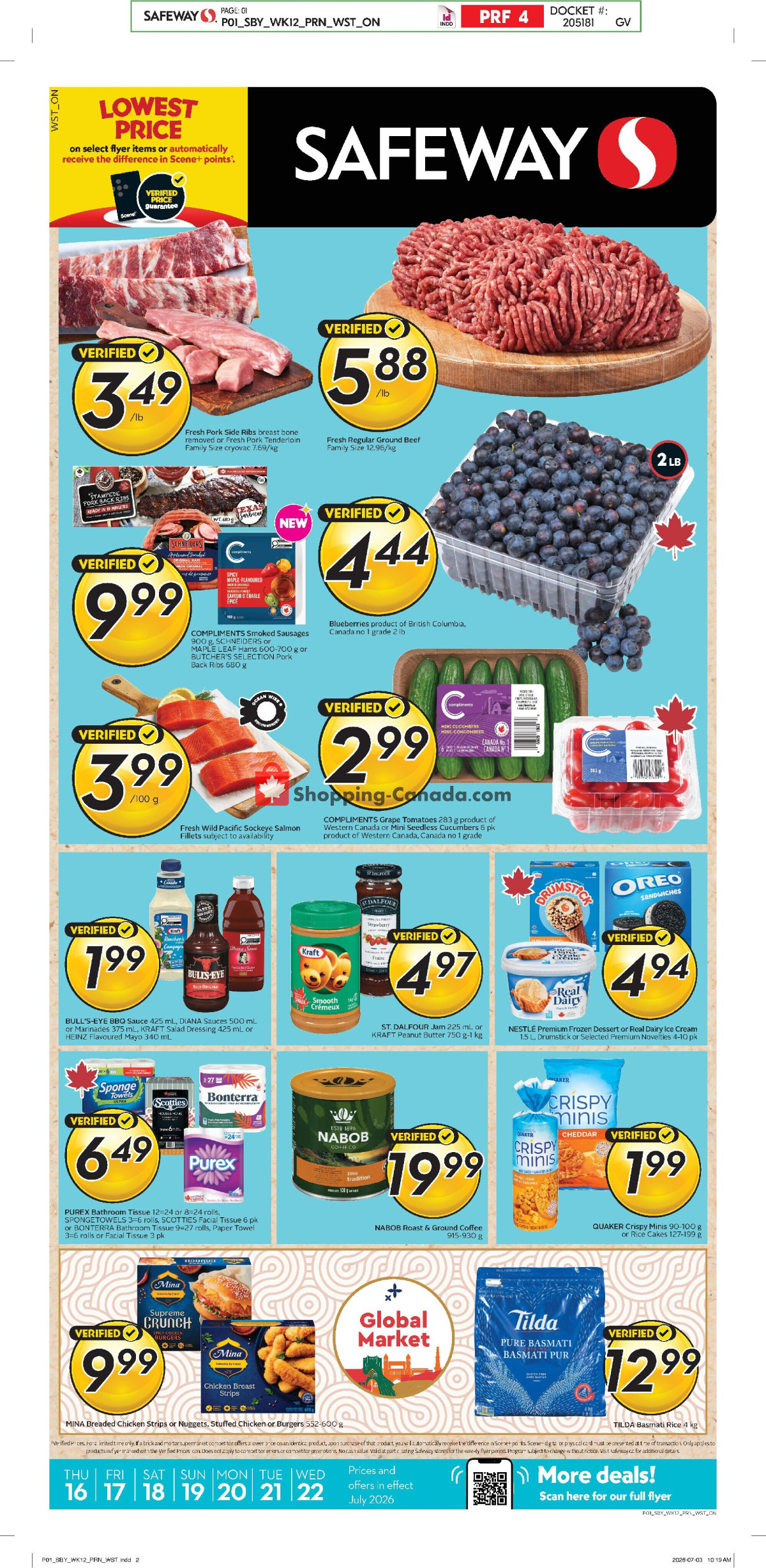 Safeway flyer from Thursday July 16, 2026 to Wednesday July 22, 2026 - page 1