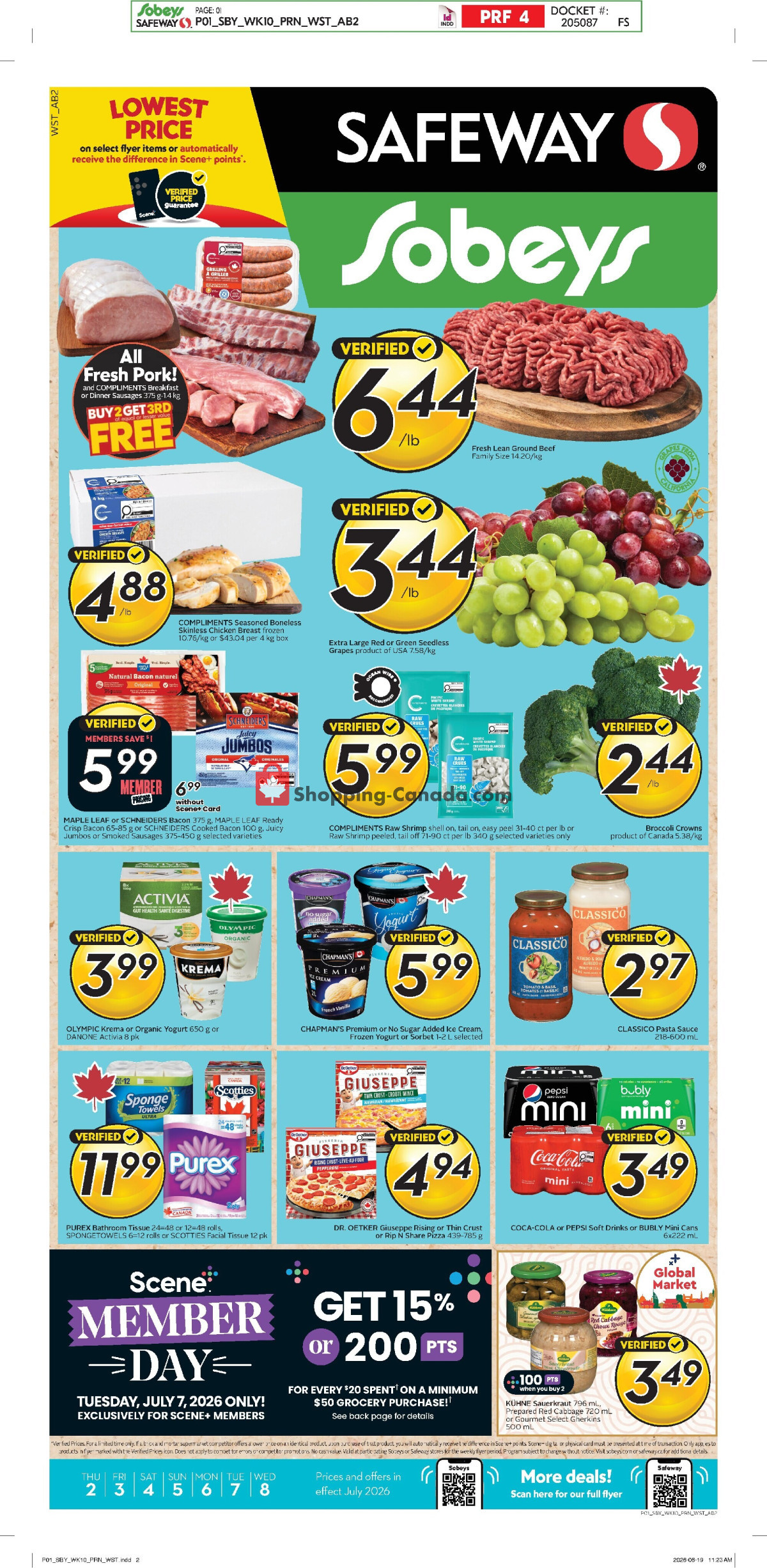 Safeway flyer from Thursday July 2, 2026 to Wednesday July 8, 2026 - page 1