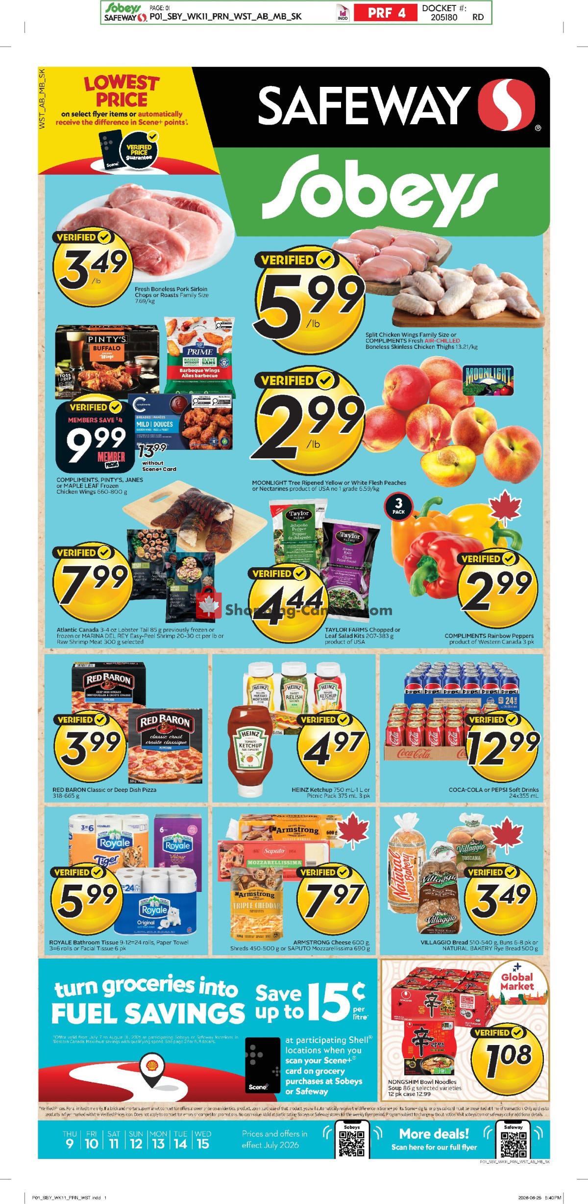 Safeway flyer from Thursday July 9, 2026 to Wednesday July 15, 2026 - page 1