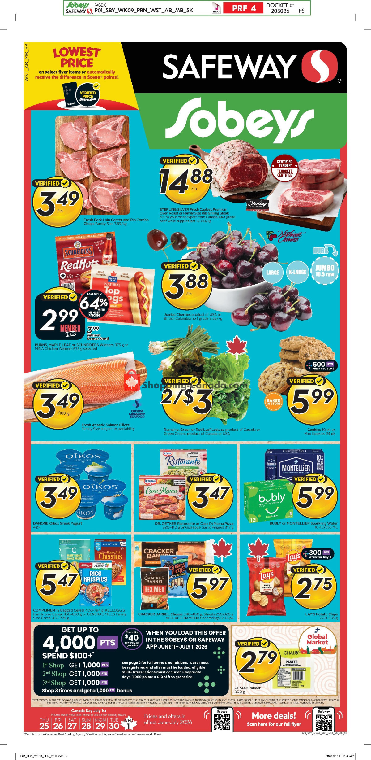 Safeway flyer from Thursday June 25, 2026 to Wednesday July 1, 2026 - page 1