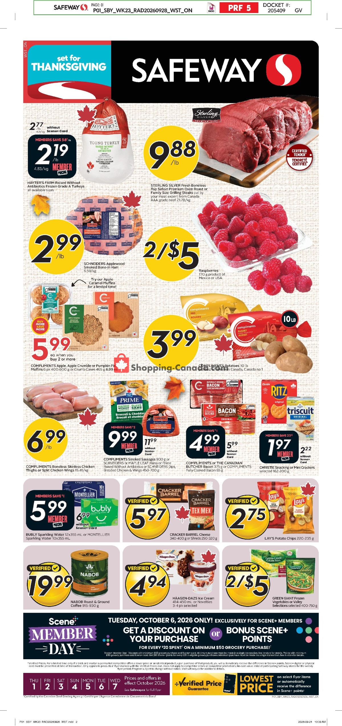 Safeway flyer from Thursday October 1, 2026 to Wednesday October 7, 2026 - page 1