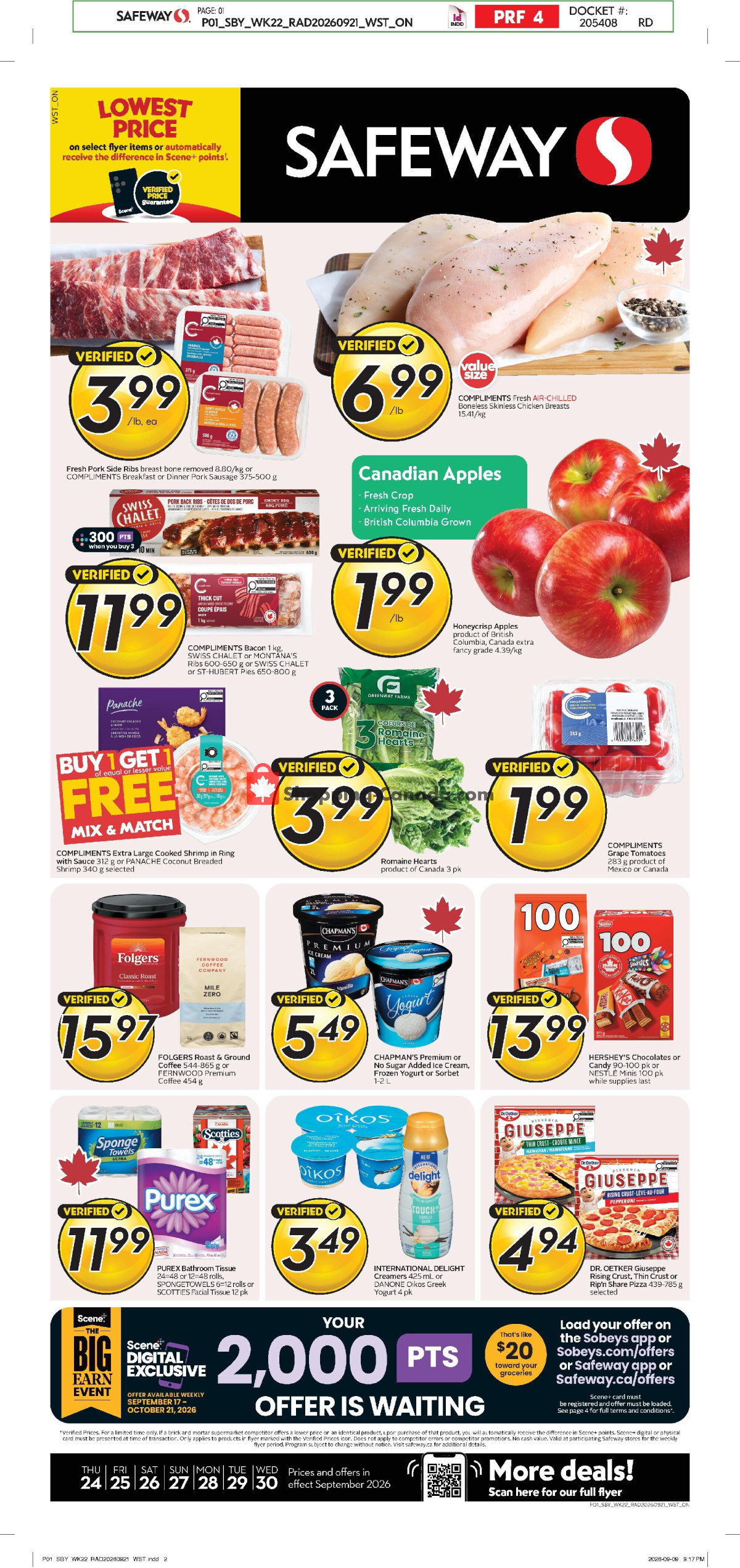 Safeway flyer from Thursday September 24, 2026 to Wednesday September 30, 2026 - page 1