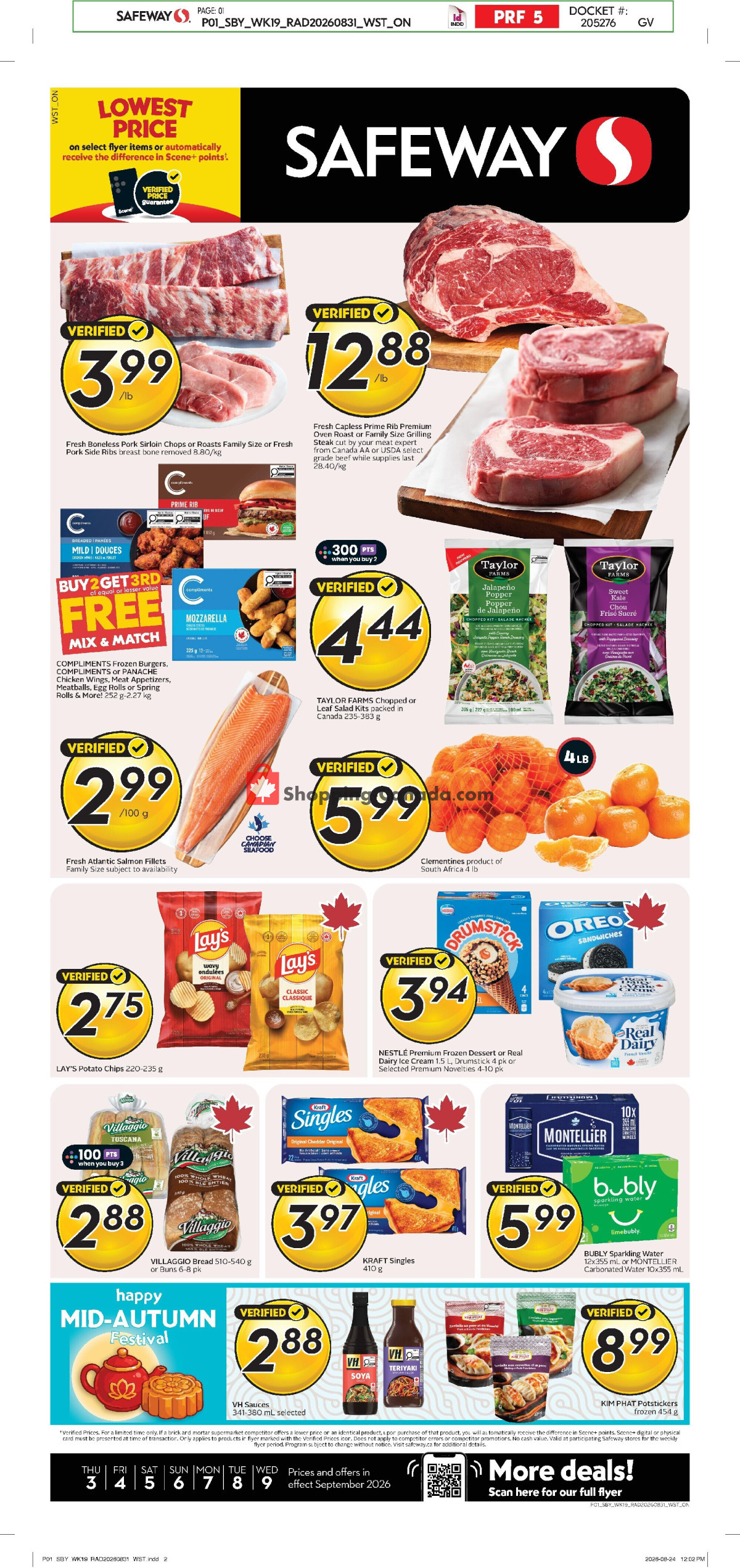 Safeway flyer from Thursday September 3, 2026 to Wednesday September 9, 2026 - page 1