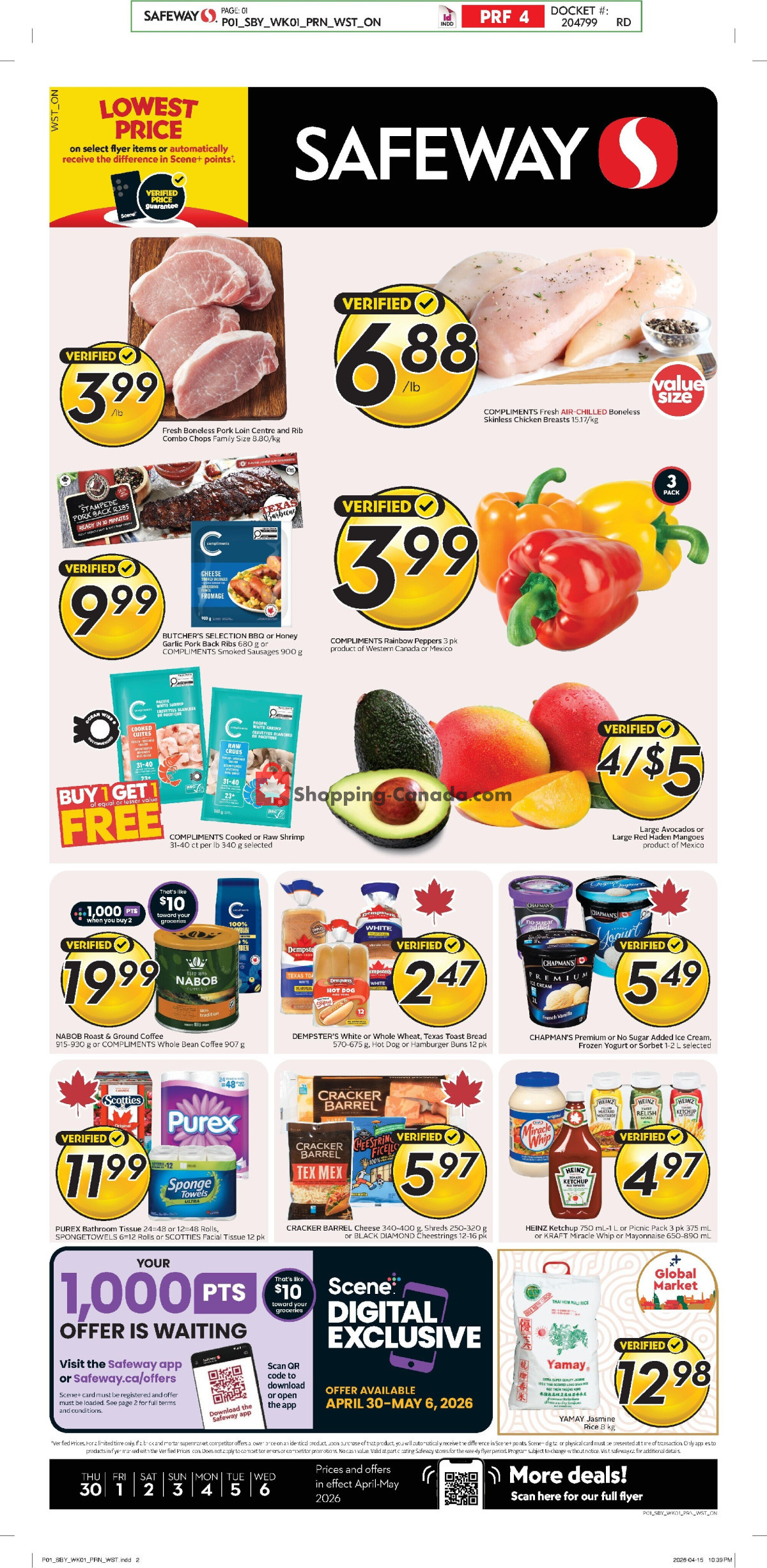 Safeway flyer from Thursday April 30, 2026 to Wednesday May 6, 2026 - page 1