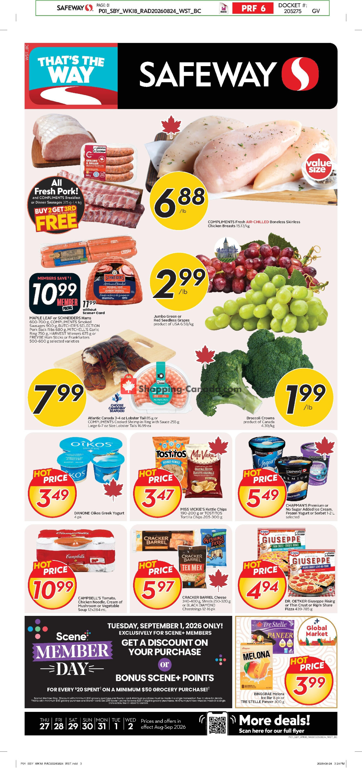 Safeway flyer from Thursday August 27, 2026 to Wednesday September 2, 2026 - page 1