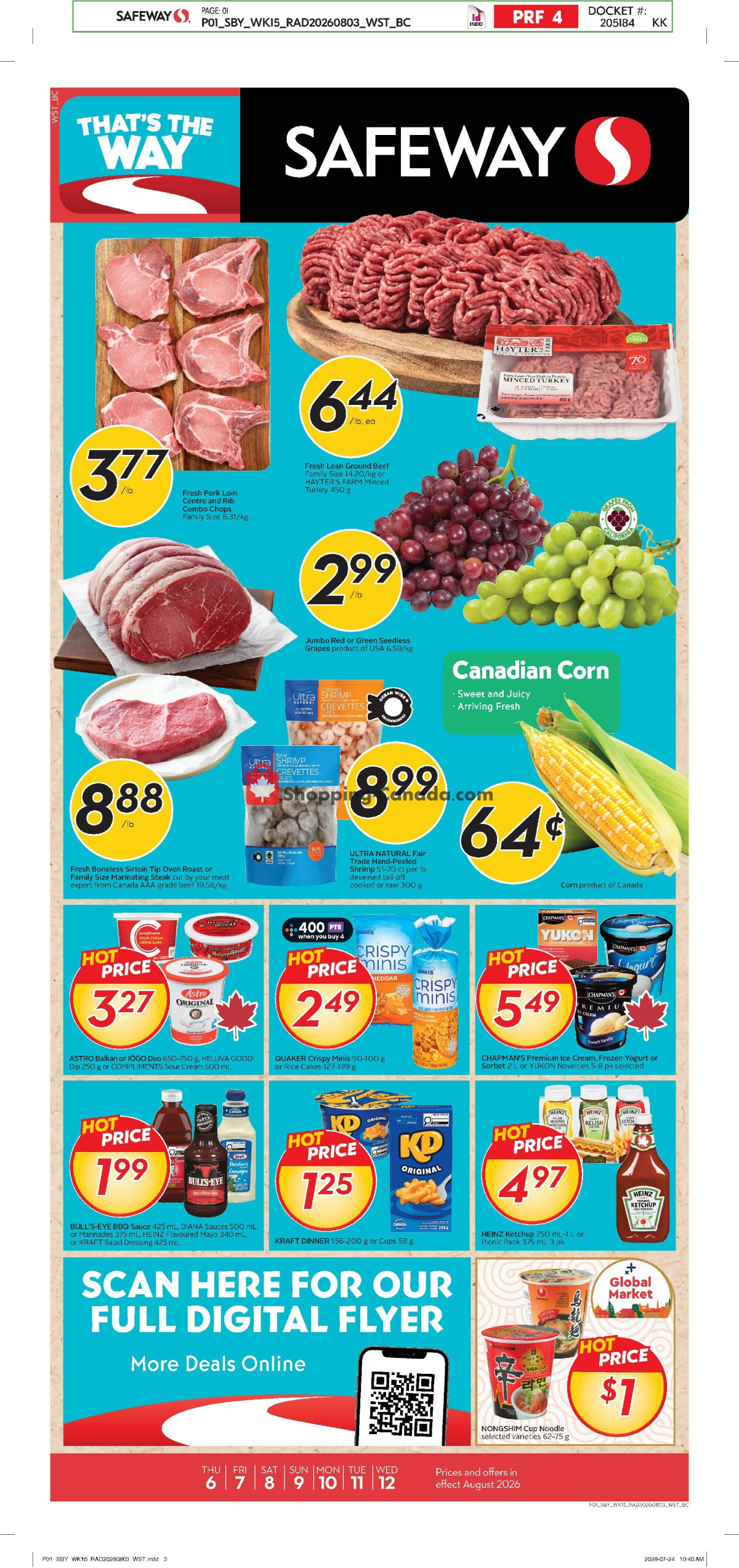 Safeway flyer from Thursday August 6, 2026 to Wednesday August 12, 2026 - page 1