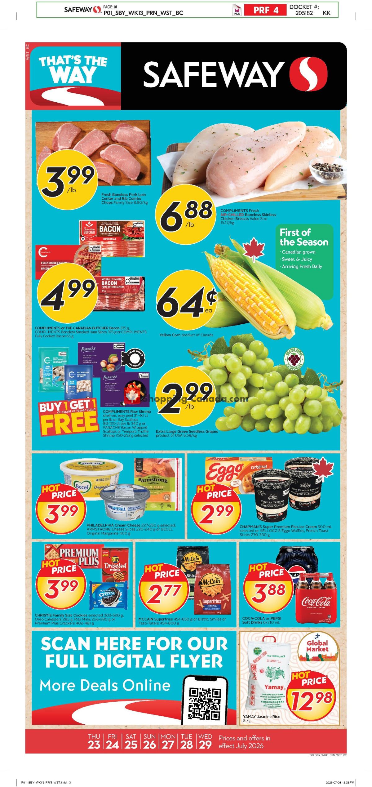 Safeway flyer from Thursday July 23, 2026 to Wednesday July 29, 2026 - page 1