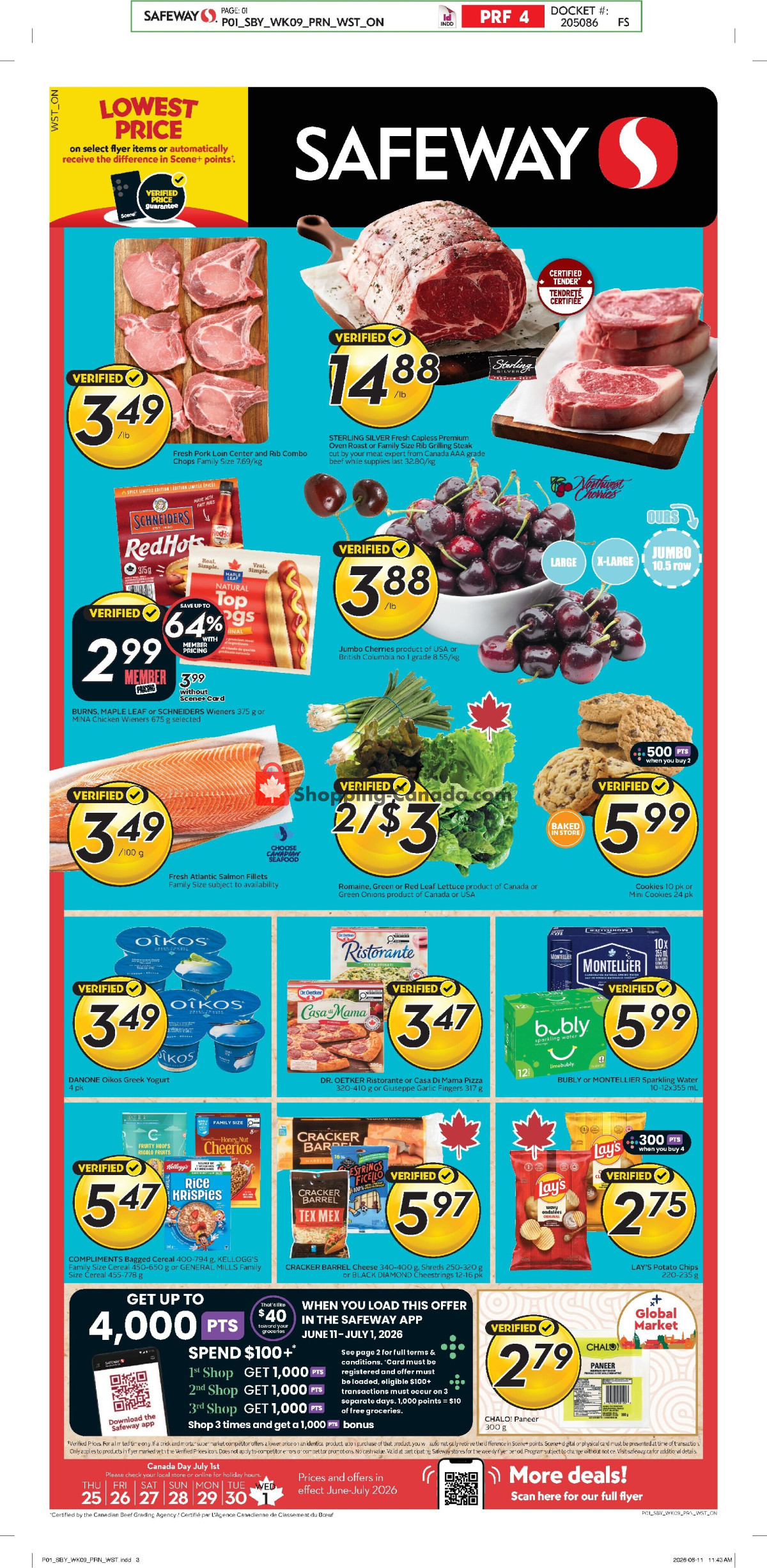 Safeway flyer from Thursday June 25, 2026 to Wednesday July 1, 2026 - page 1