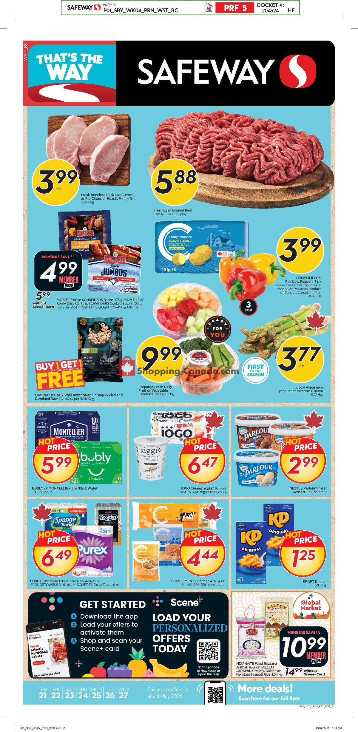 Safeway flyer from Thursday May 21, 2026 to Wednesday May 27, 2026 - page 1