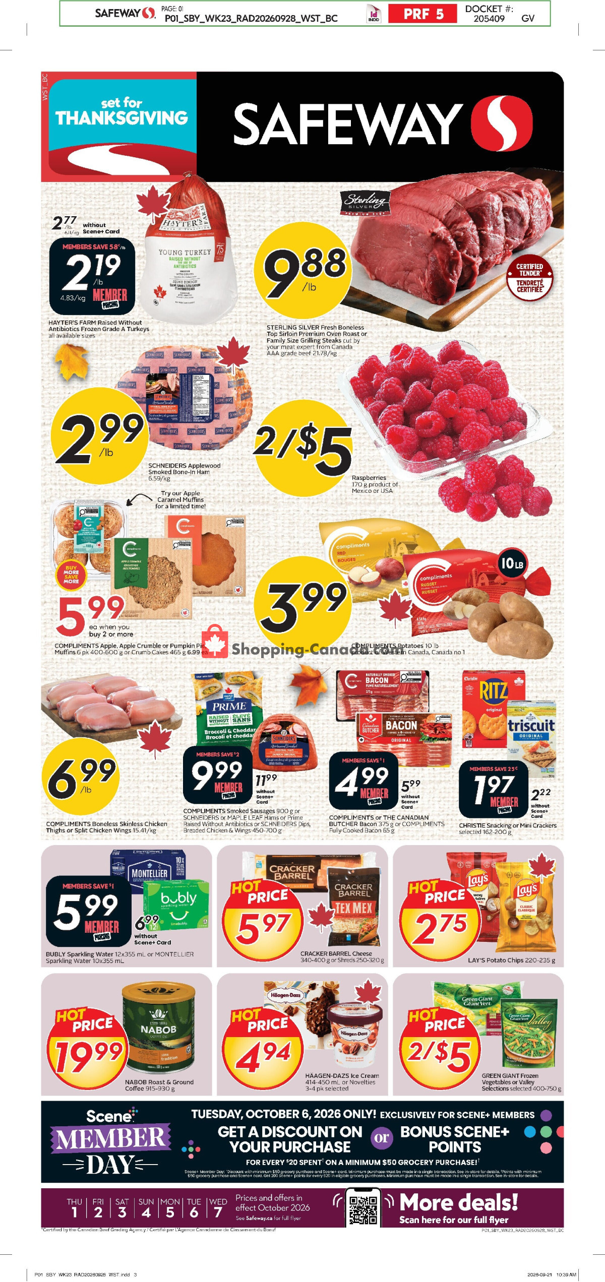 Safeway flyer from Thursday October 1, 2026 to Wednesday October 7, 2026 - page 1