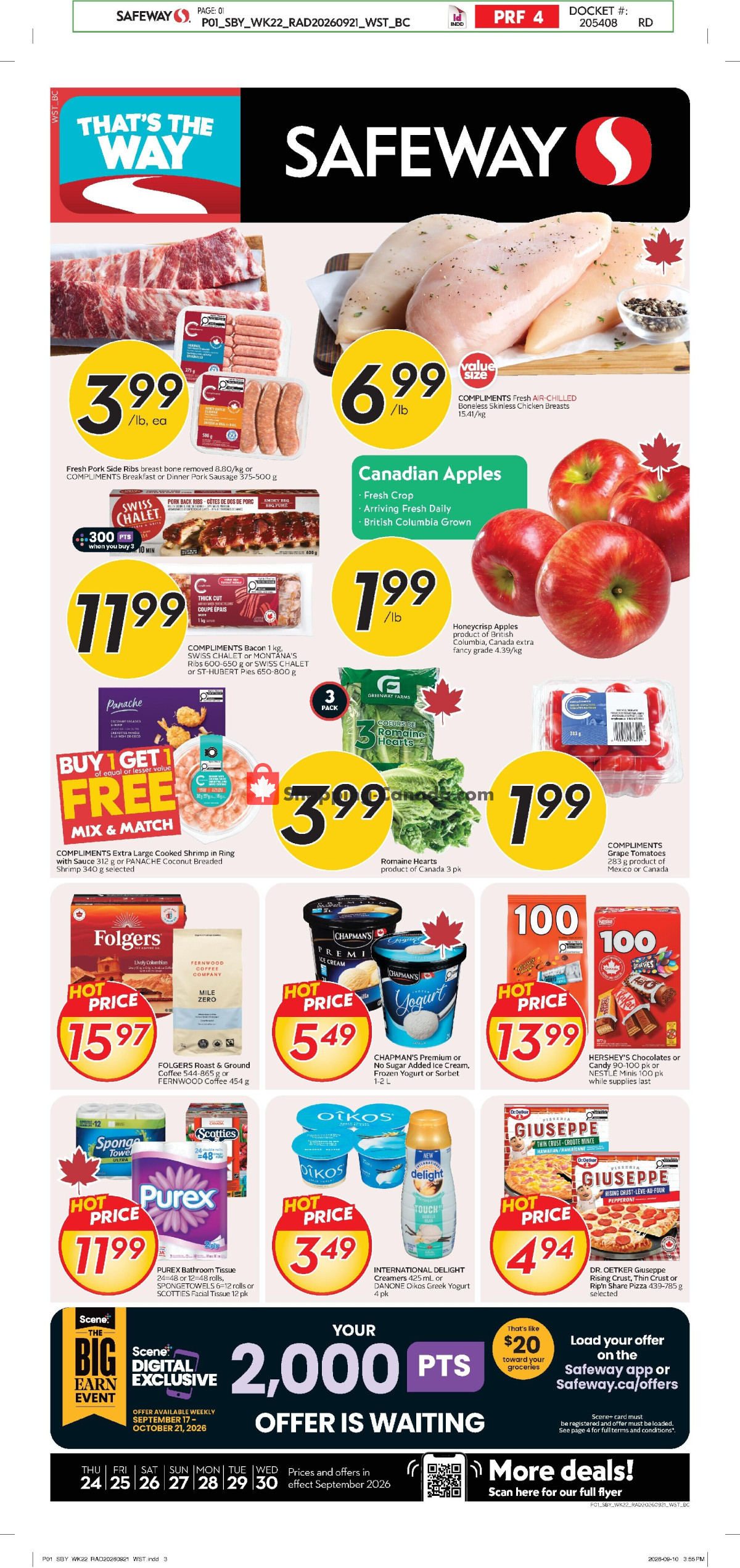 Safeway flyer from Thursday September 24, 2026 to Wednesday September 30, 2026 - page 1