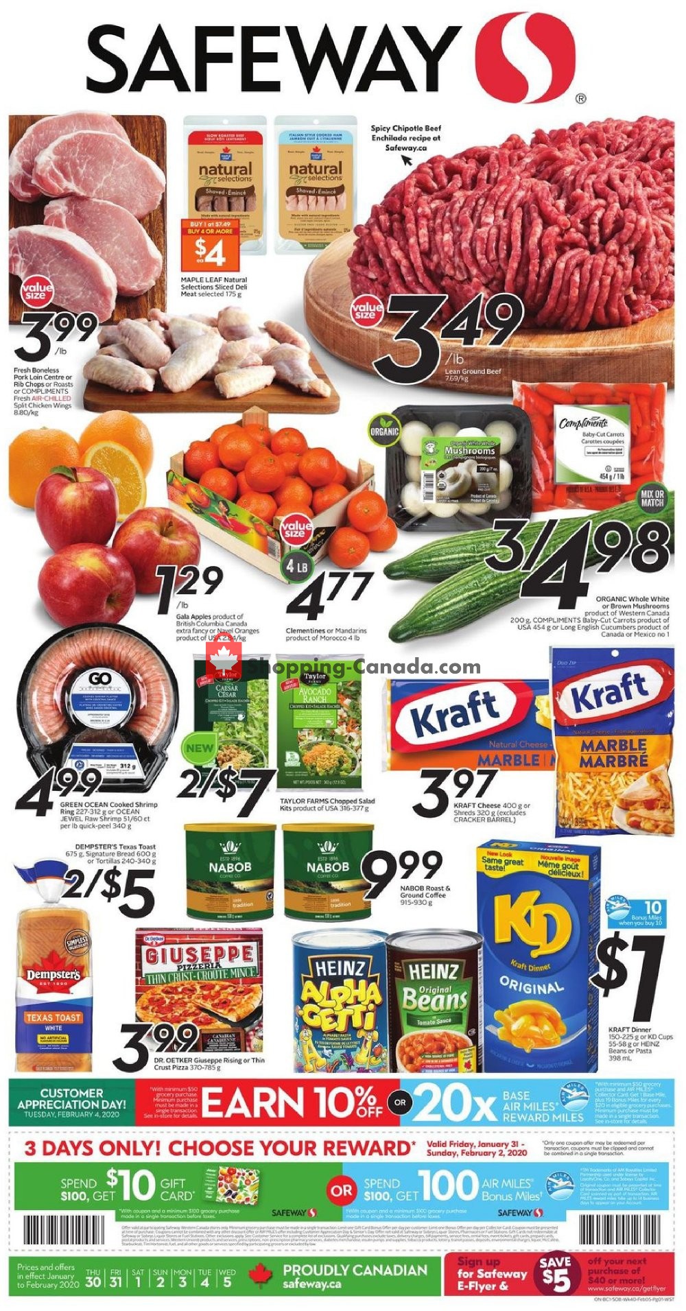 Safeway flyer from Thursday January 30, 2020 to Wednesday February 5, 2020 - page 1