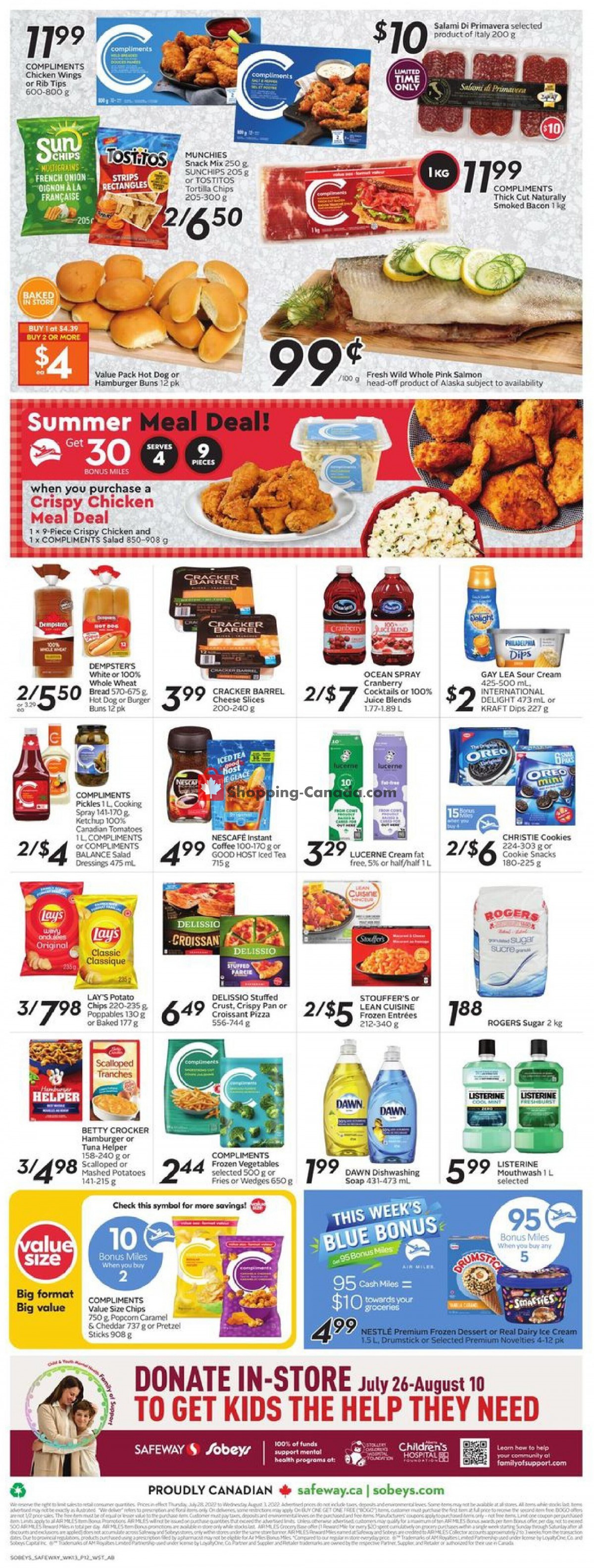 Safeway flyer from Thursday July 28, 2022 to Wednesday August 3, 2022 - page 4