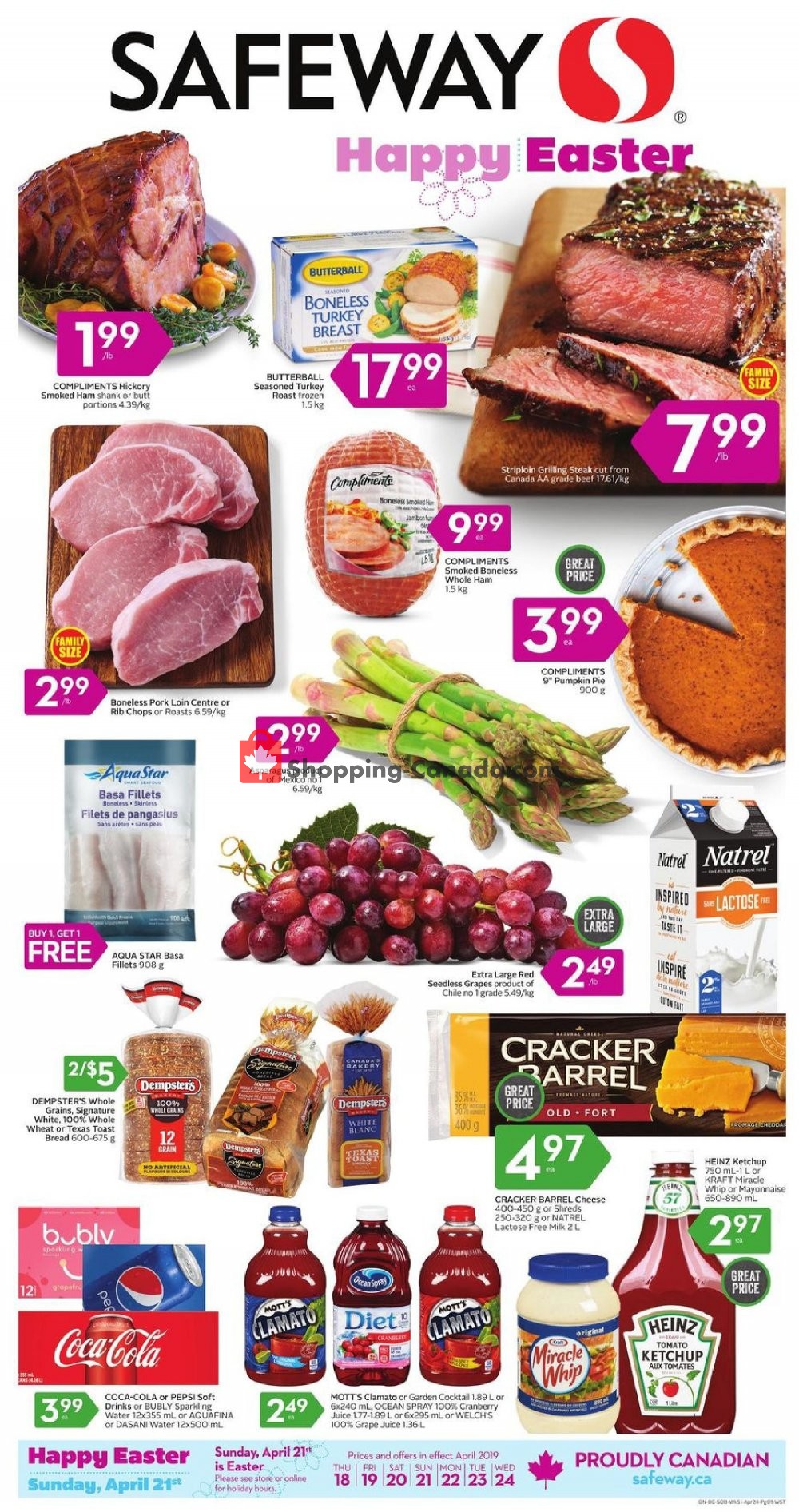 Safeway Canada, flyer (Happy Easter ON) April 18 April 24, 2019