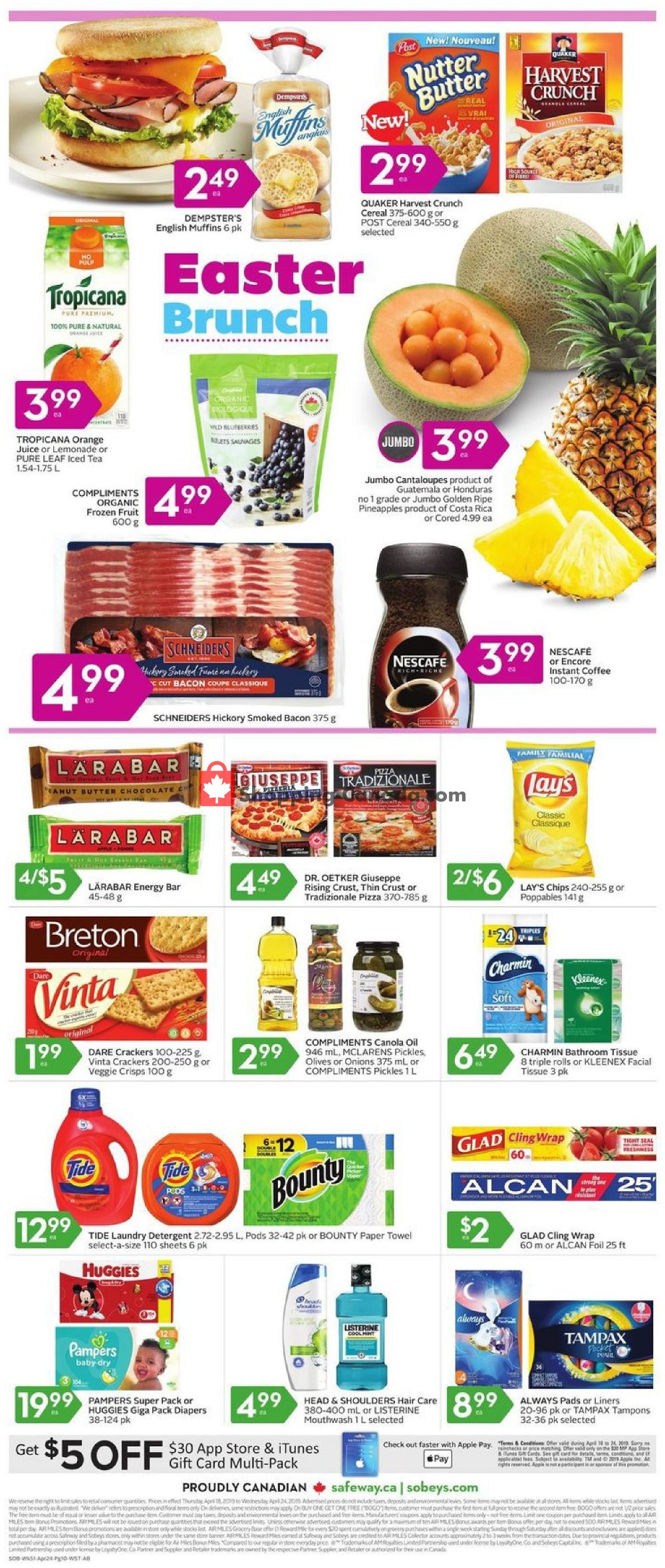Safeway Canada, flyer (Happy Easter West) April 18 April 24